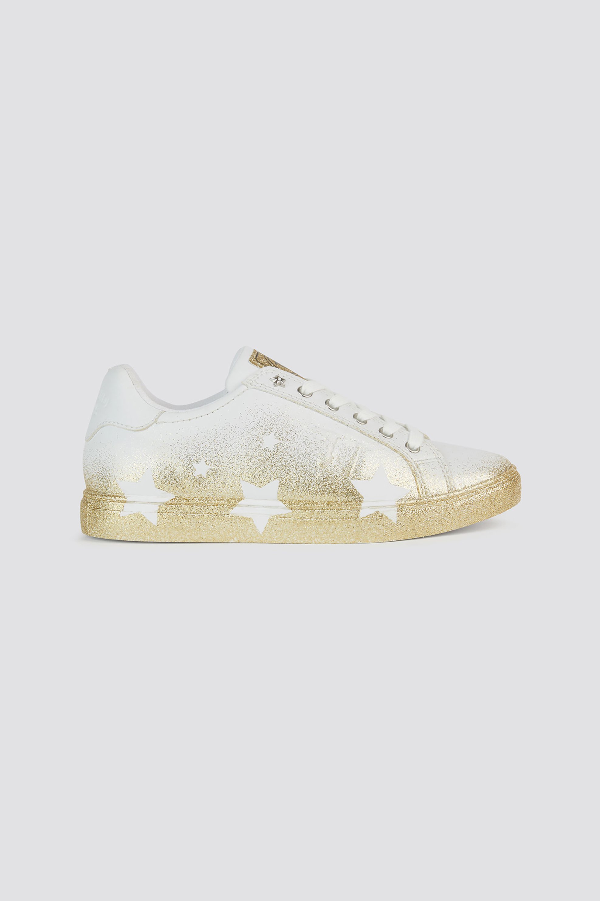 TRUSSARDI BAZAAR Trussardi Jeans γυναικεία sneakers με glitter λεπτομέρειες Stars - 79A00314-9Y099999 Χρυσό