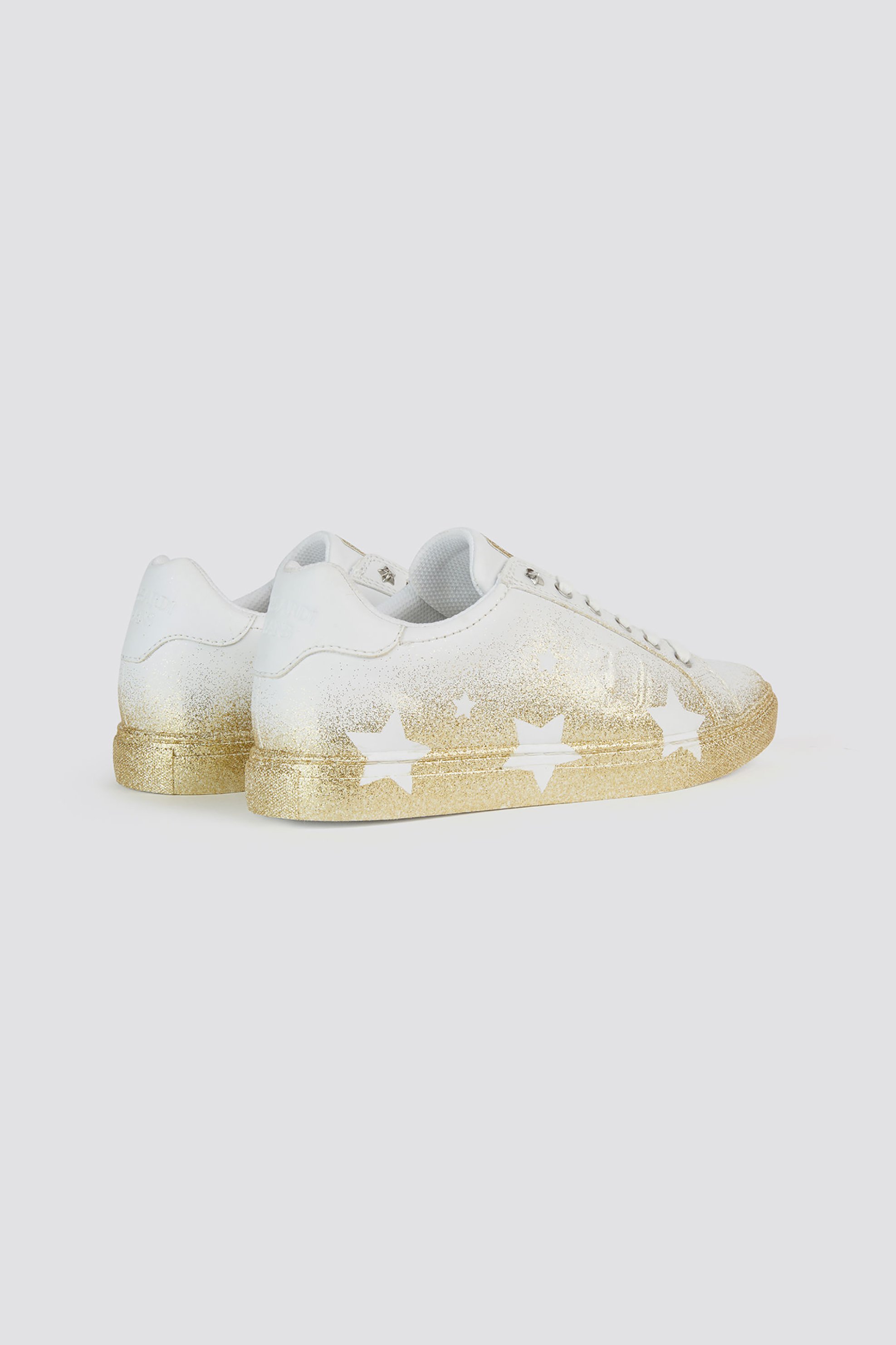 Trussardi Jeans Γυναικεία Sneakers με Glitter Λεπτομέρειες Stars - 79A00314-9Y099999 Χρυσό