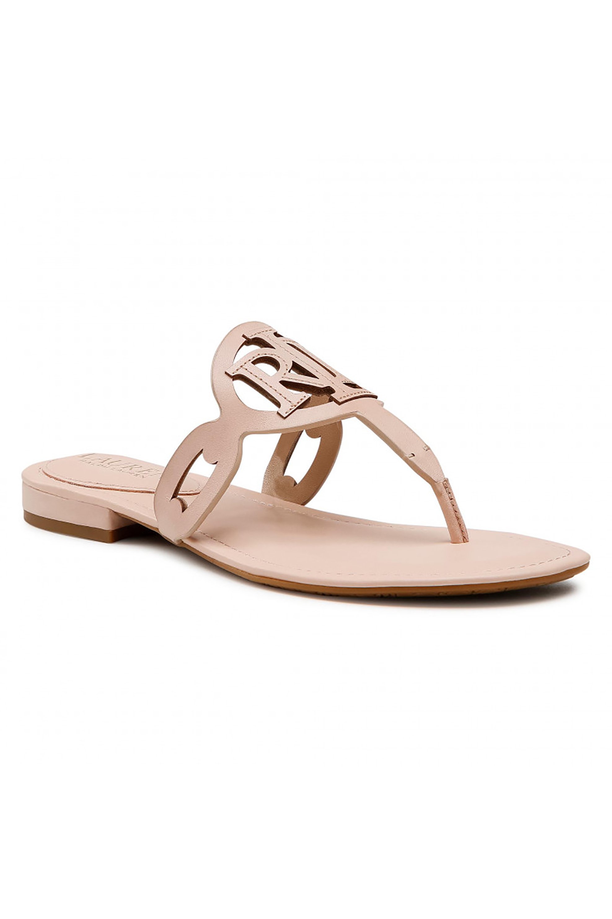 LAUREN RALPH LAUREN Lauren Ralph Lauren γυναικεία πέδιλα με λογότυπο - 802840596003 Nude