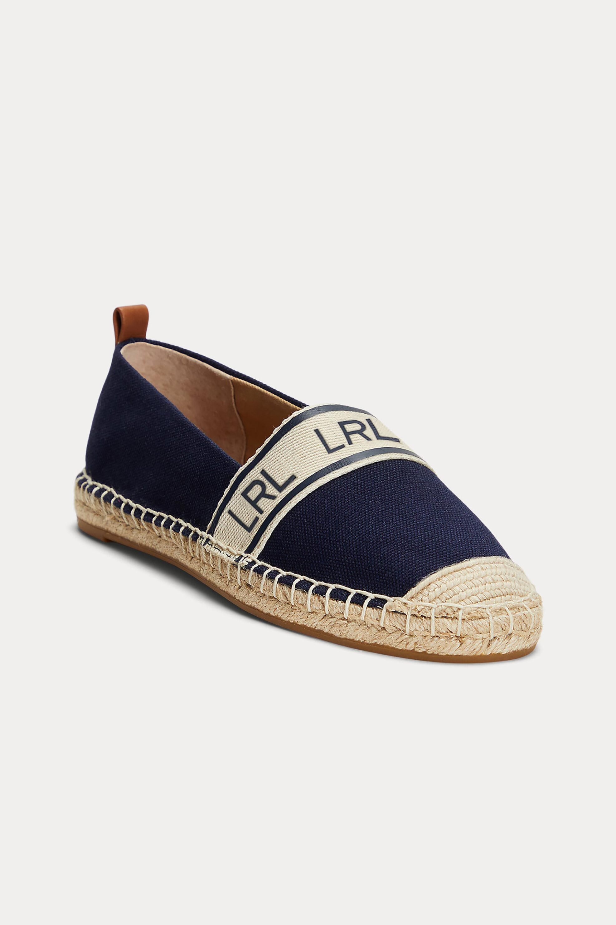 Lauren Ralph Lauren γυναικείες εσπαντρίγιες με letter logo print "Caylee III" - 802891448001 Εκρού φωτογραφία