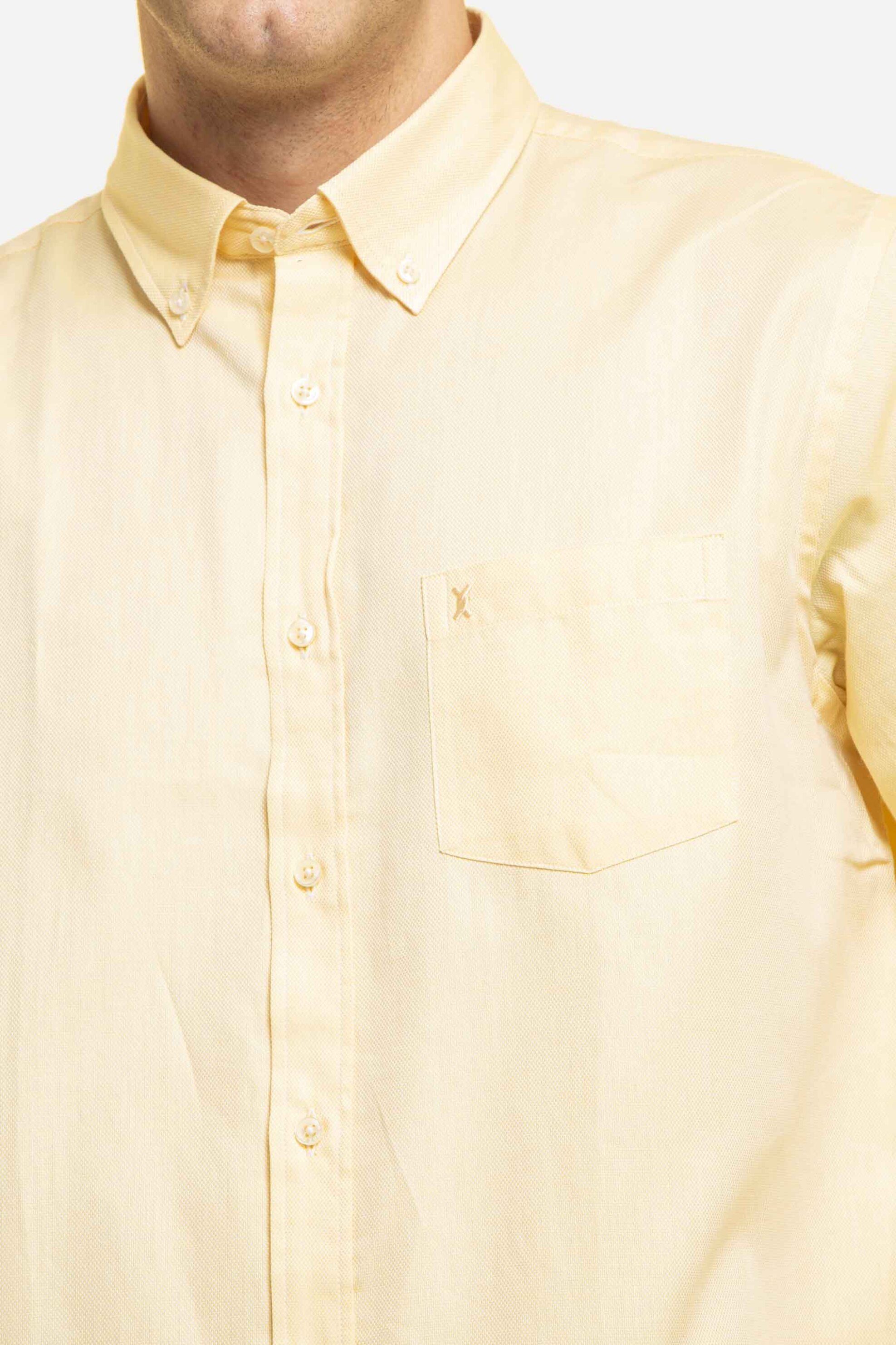 The Bostonians ανδρικό πουκάμισο button down μονόχρωμο - AAP2007 Κίτρινο Ανοιχτό φωτογραφία