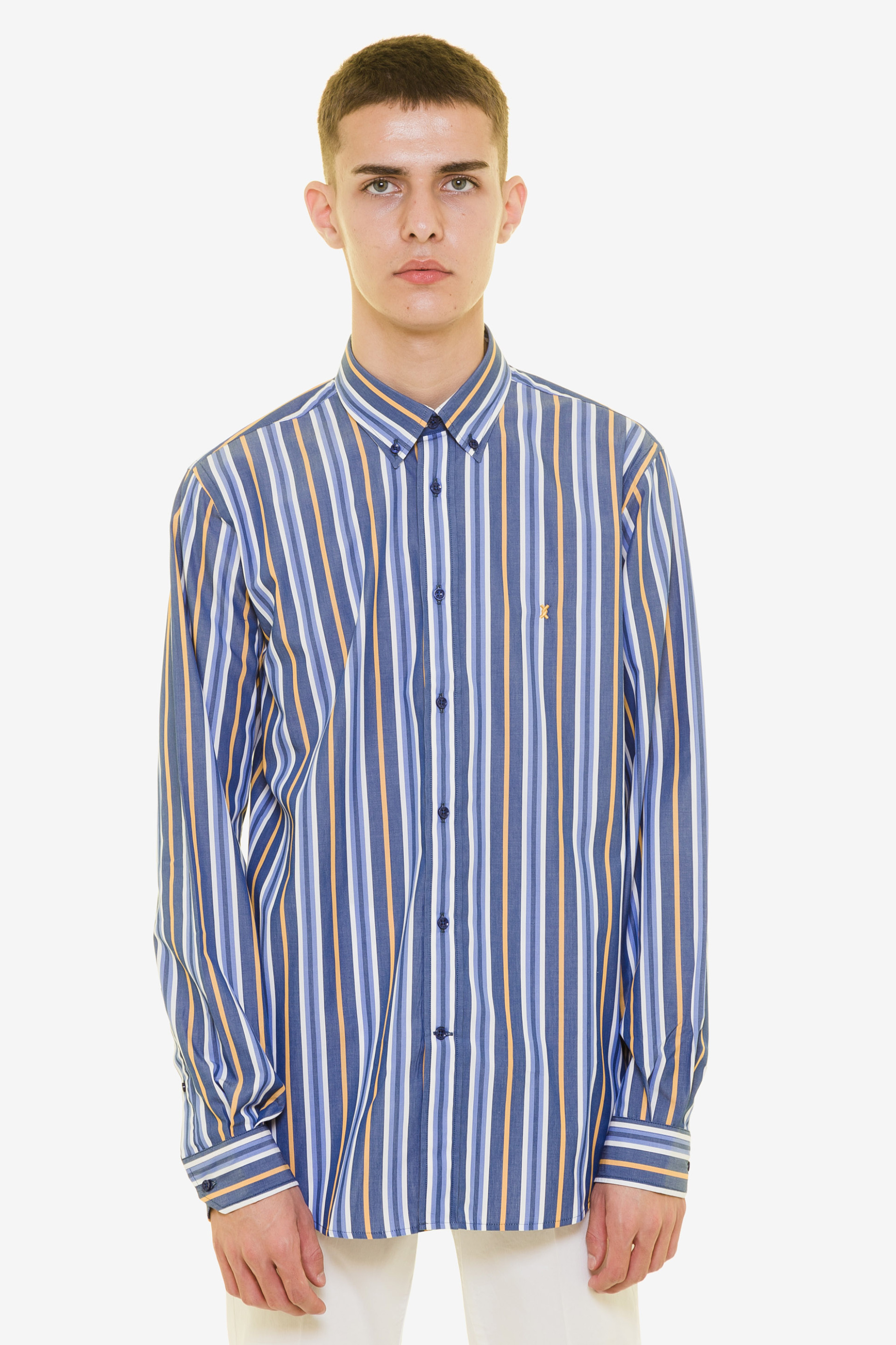 The Bostonians ανδρικό πουκάμισο με ριγέ print - AAS4484 Μπλε φωτογραφία