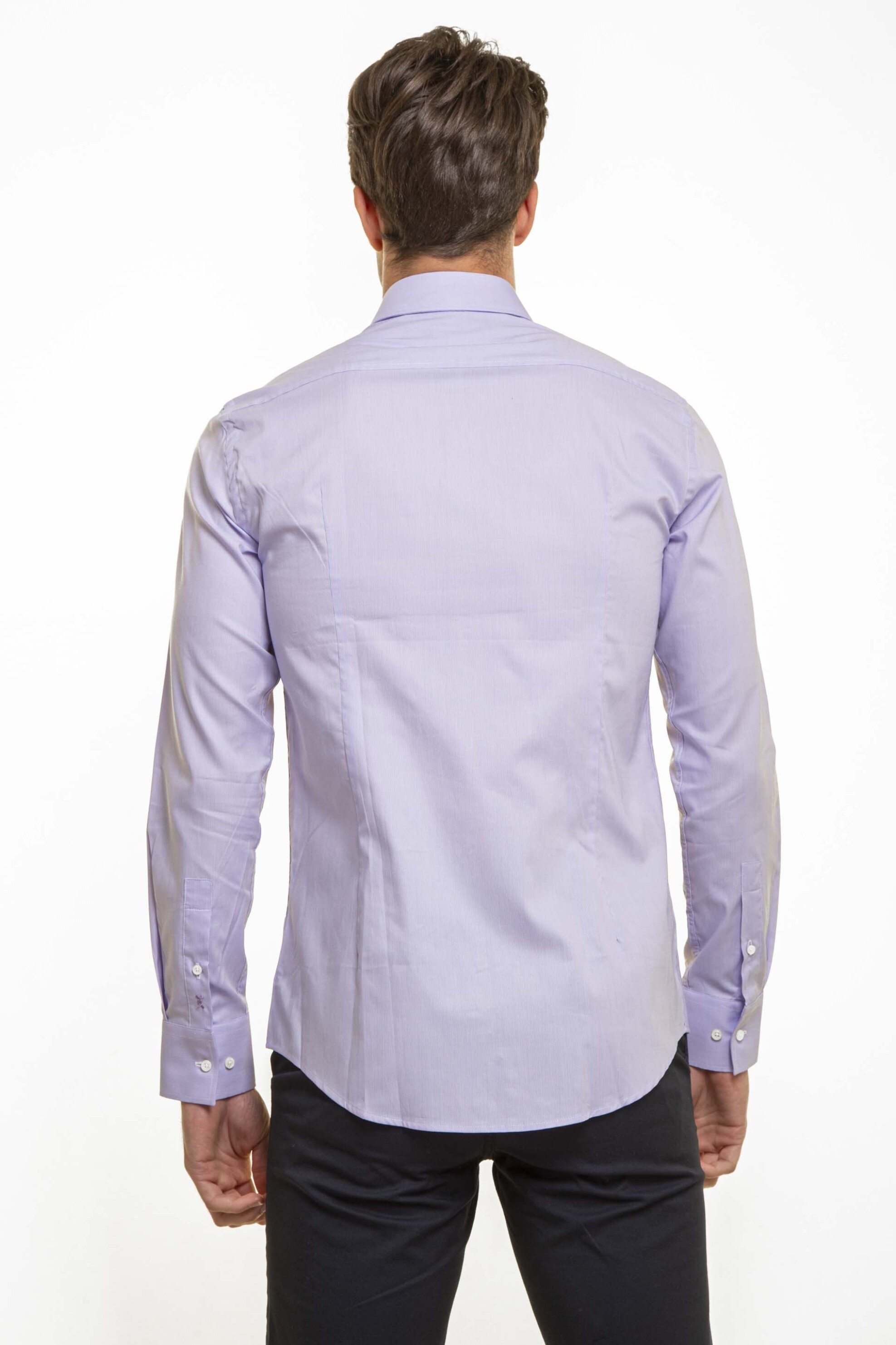 The Bostonians Ανδρικό Πουκάμισο Μονόχρωμο Slim Fit - Acp2193 Λιλά