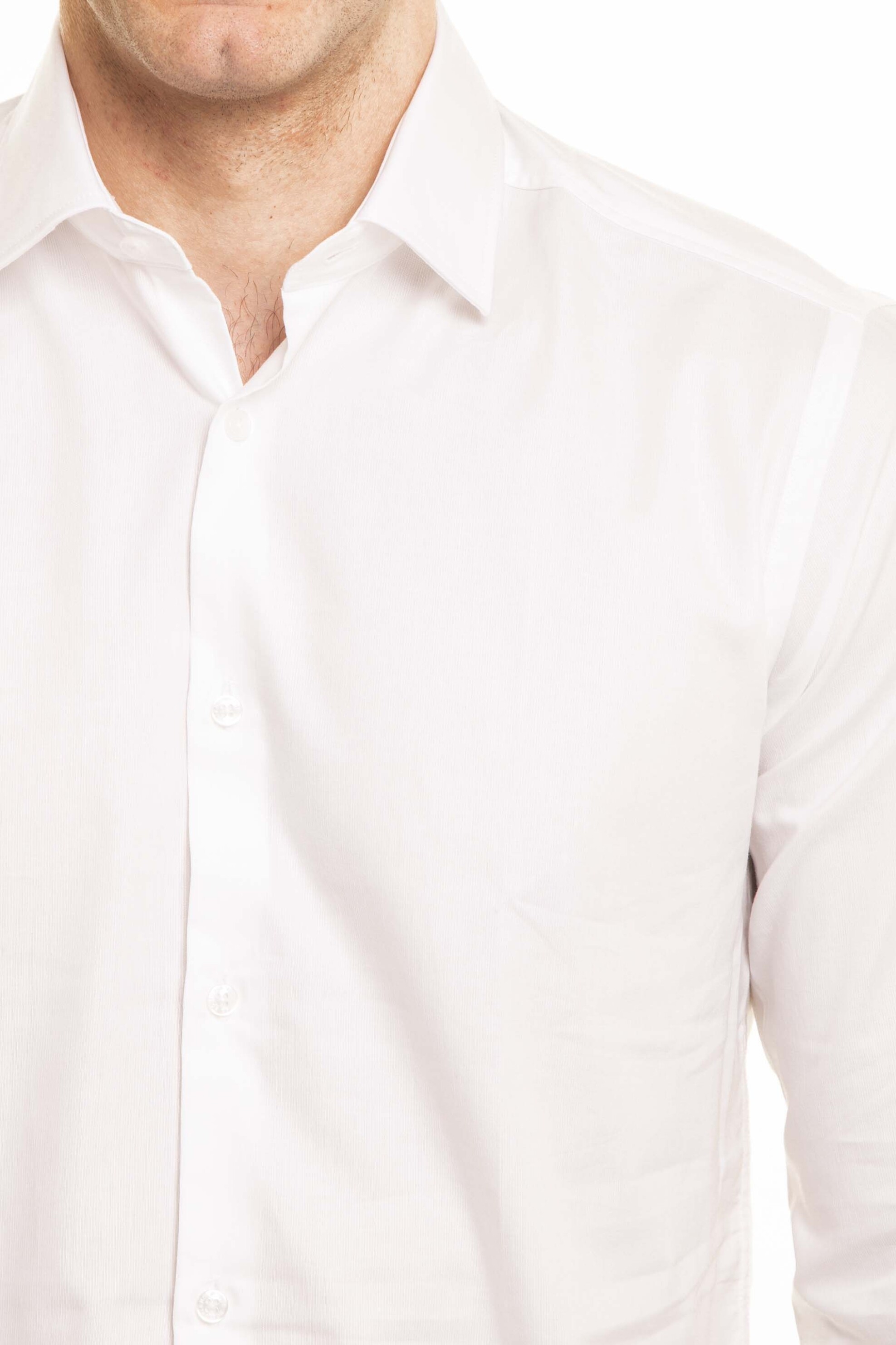 The Bostonians ανδρικό πουκάμισο μονόχρωμο Slim Fit - ACP2193 Λευκό φωτογραφία