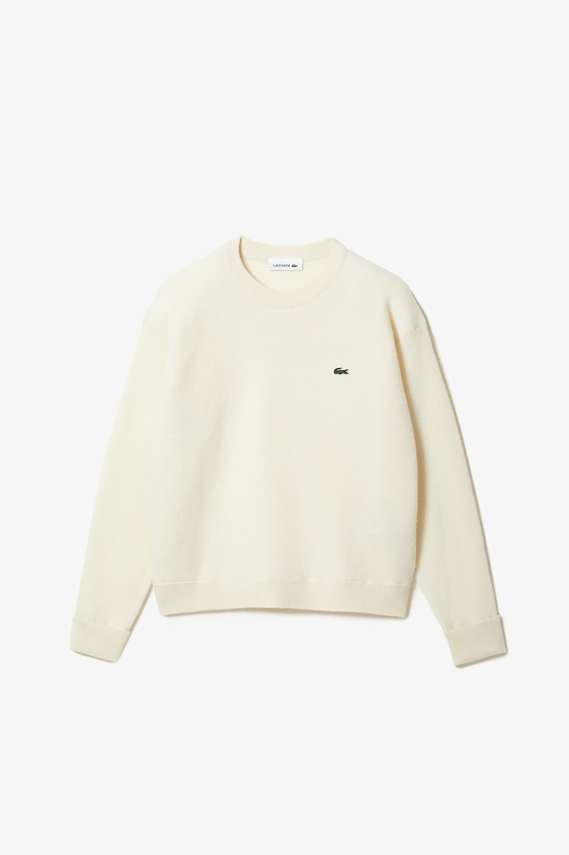 LACOSTE Lacoste γυναικείο πουλόβερ μάλλινο με λογότυπο - AF9551 Υπόλευκο