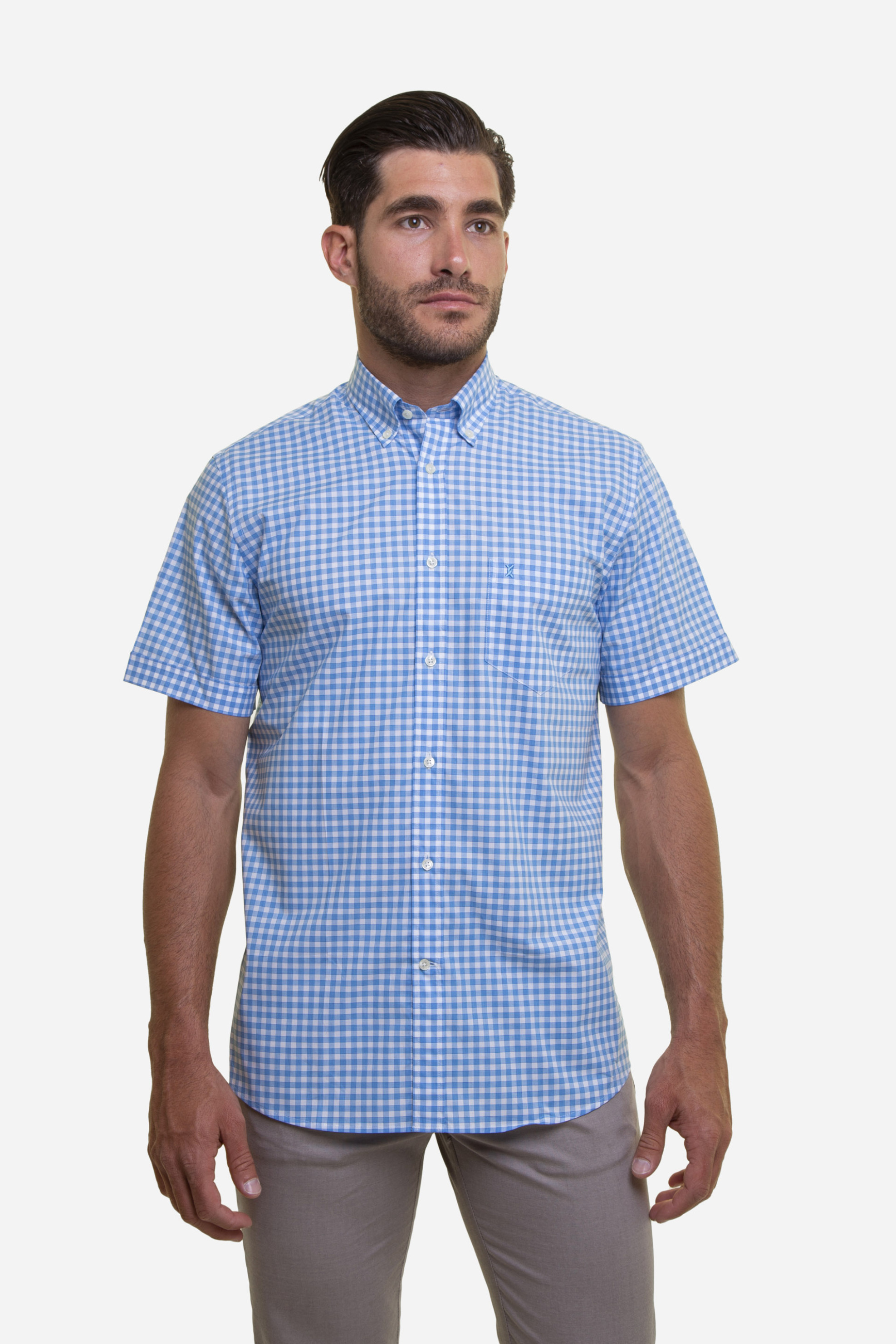 The Bostonians ανδρικό πουκάμισο καρό με κεντημένο λογότυπο - BACH8124