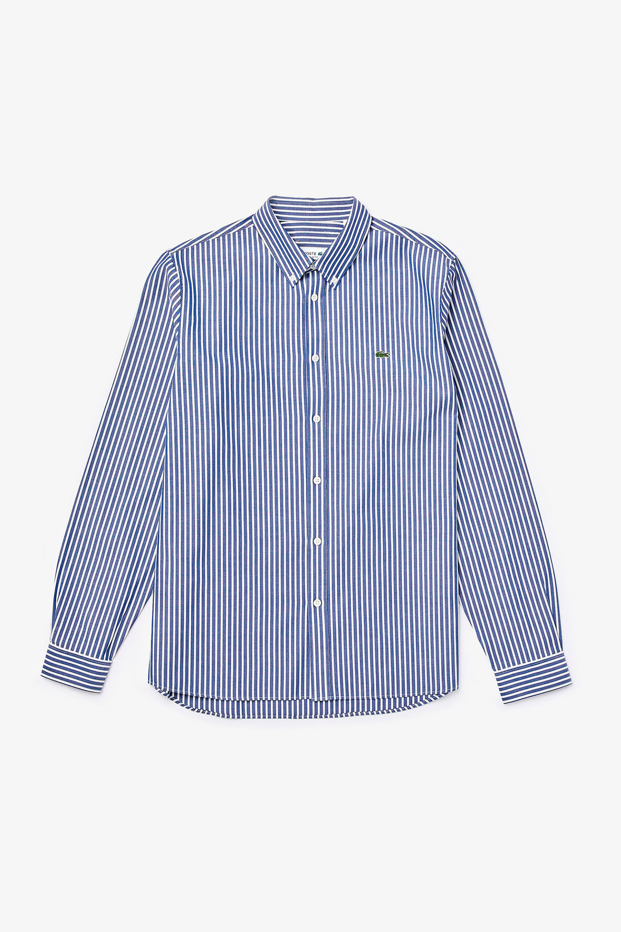 LACOSTE Lacoste ανδρικό ριγέ πουκάμισο με μακρύ μανίκι Regular Fit - CH2936