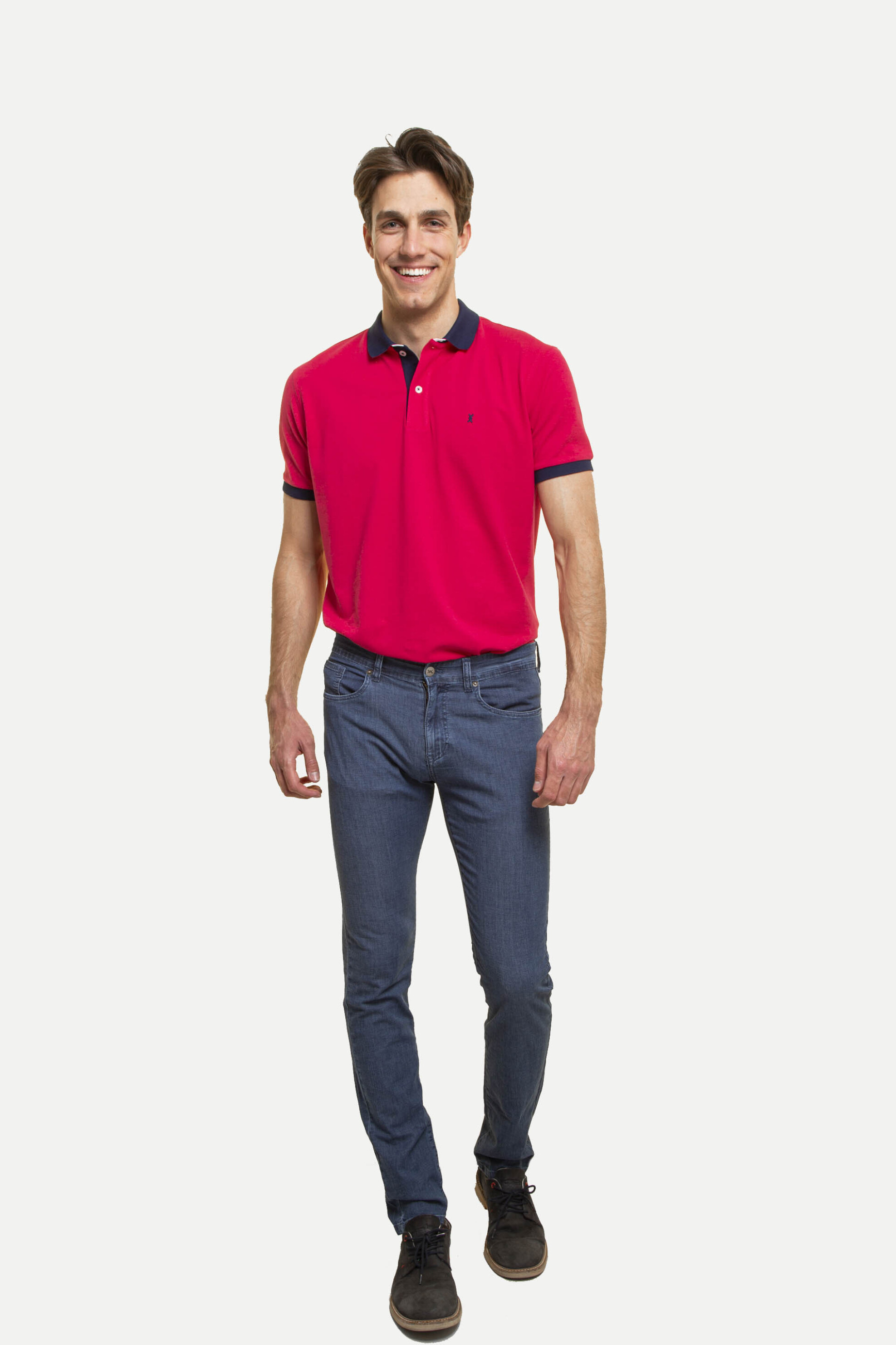 THE BOSTONIANS The Bostonians ανδρικό τζιν παντελόνι πεντάτσεπο Slim Fit - CJ570522 Denim Blue