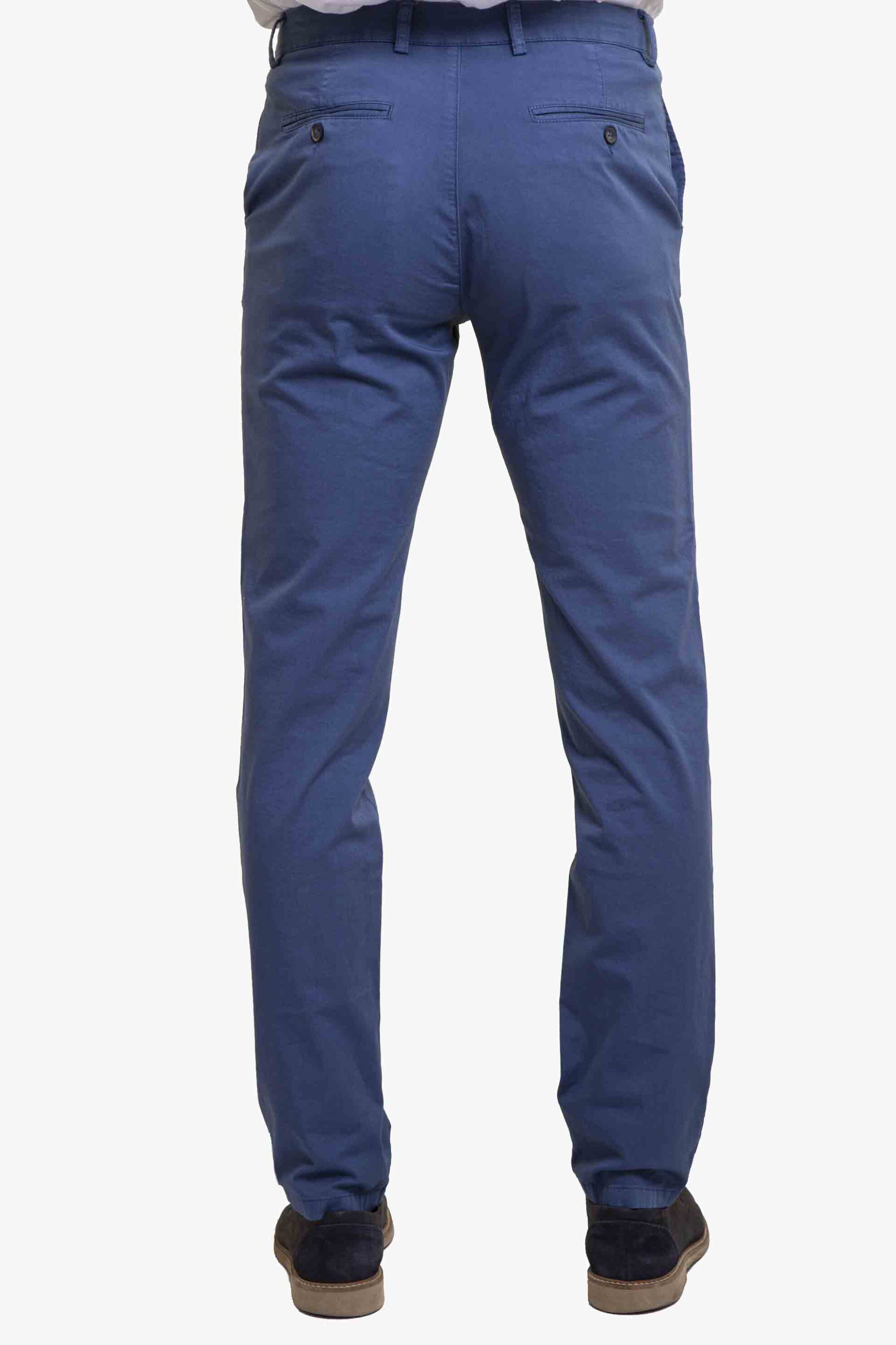 The Bostonians Ανδρικό Chino Παντελόνι Μονόχρωμο Slim Fit - Cn620522 Μπλε Ραφ