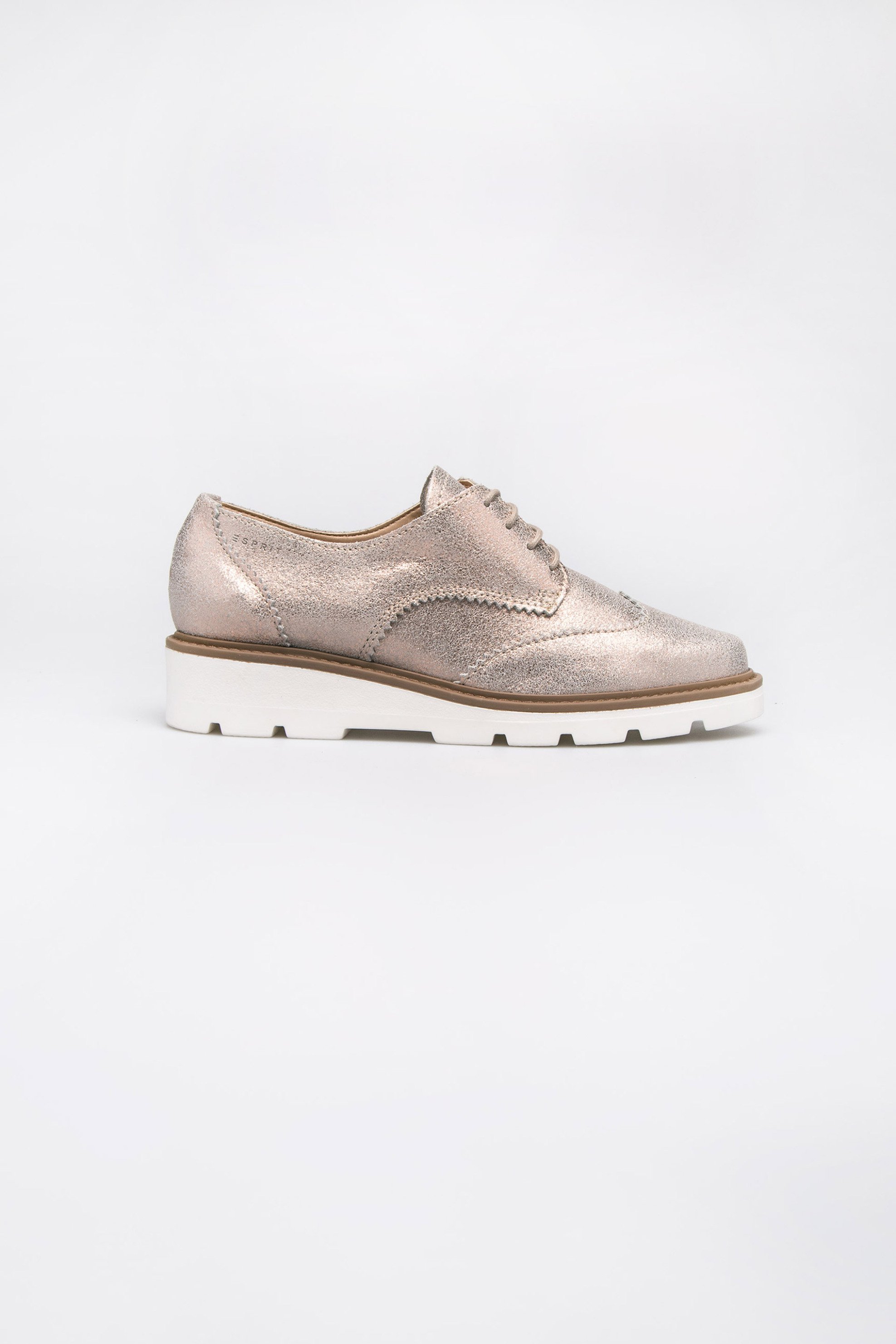 ESPRIT Esprit γυναικεία παπούτσια oxford με κορδόνια - 017EK1W027 Μπρονζέ
