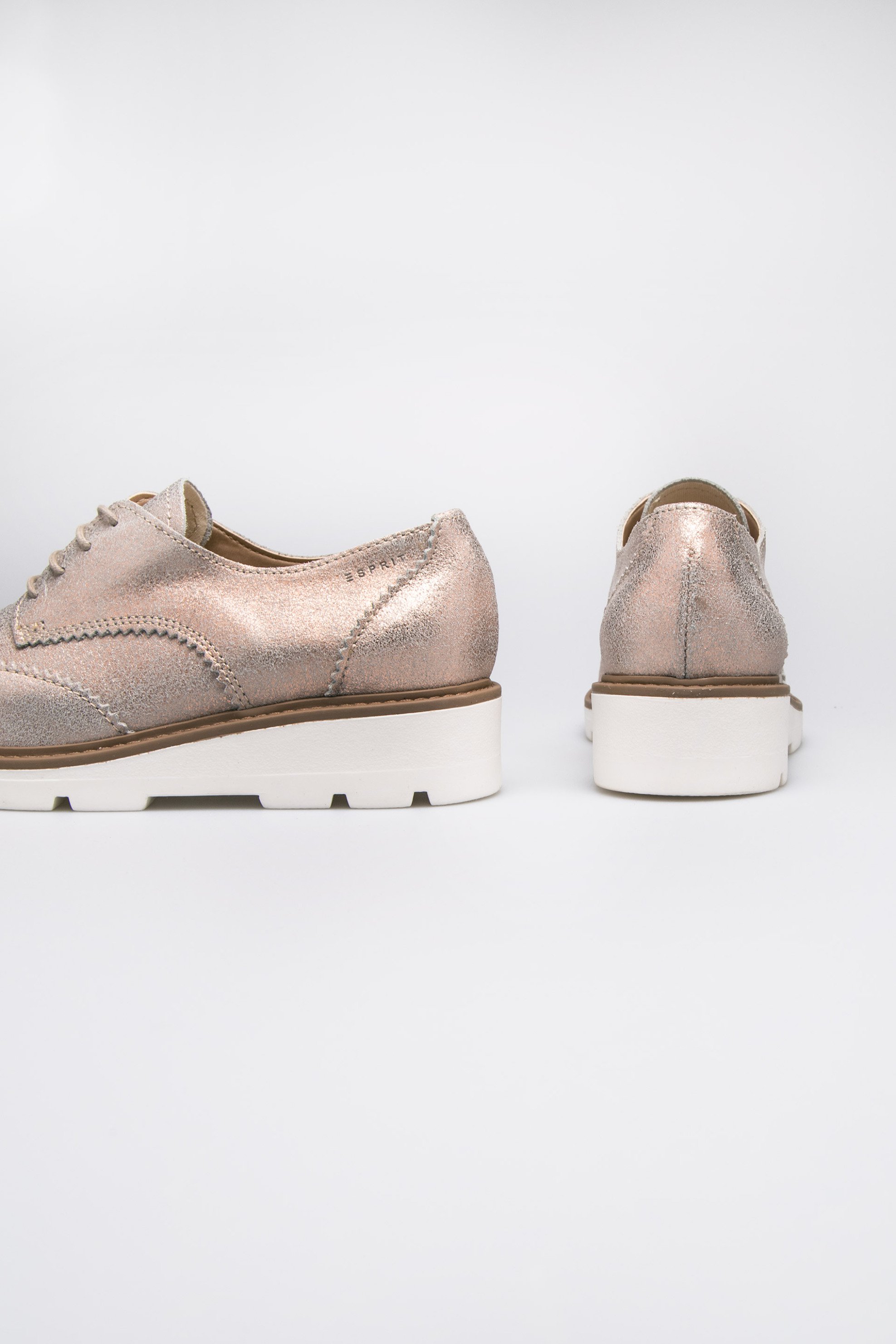 Esprit γυναικεία παπούτσια oxford με κορδόνια - 017EK1W027 Μπρονζέ φωτογραφία