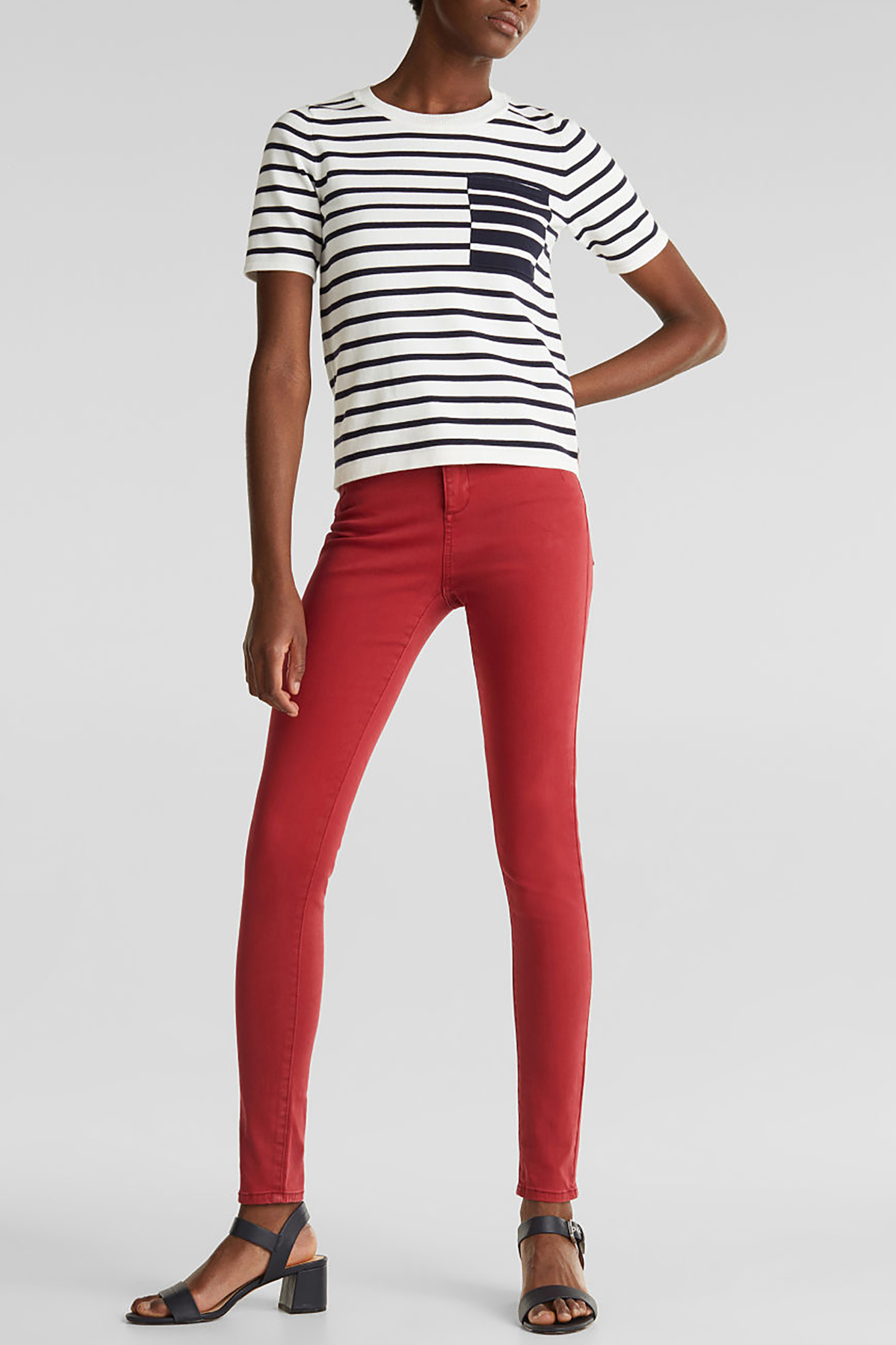 Esprit γυναικείο τζιν παντελόνι Skinny & Slim Fit (L32) - 020EE1B318 Κόκκινο φωτογραφία