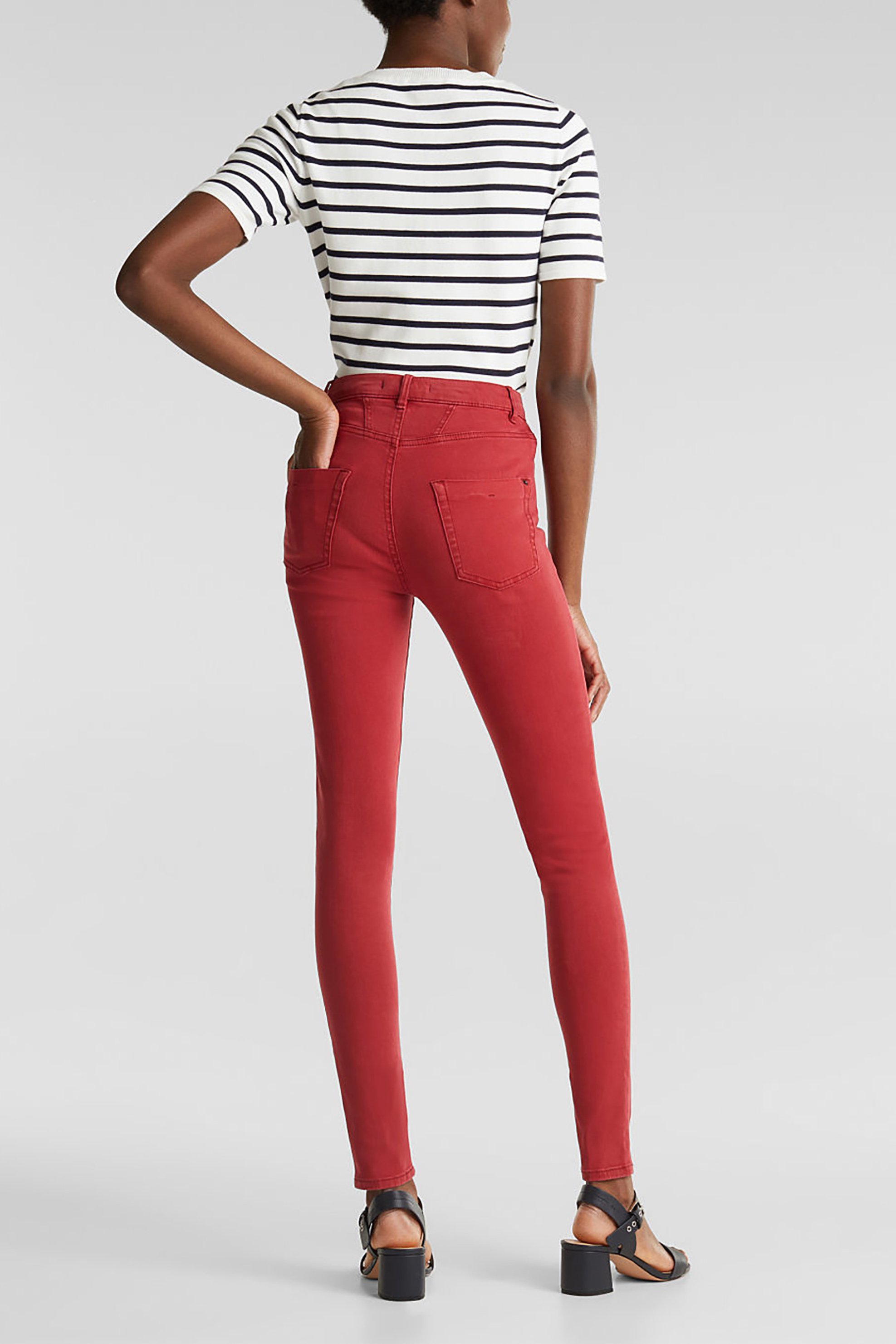 Esprit Γυναικείο Τζιν Παντελόνι Skinny Slim Fit (L32) - 020Ee1B318 Κόκκινο