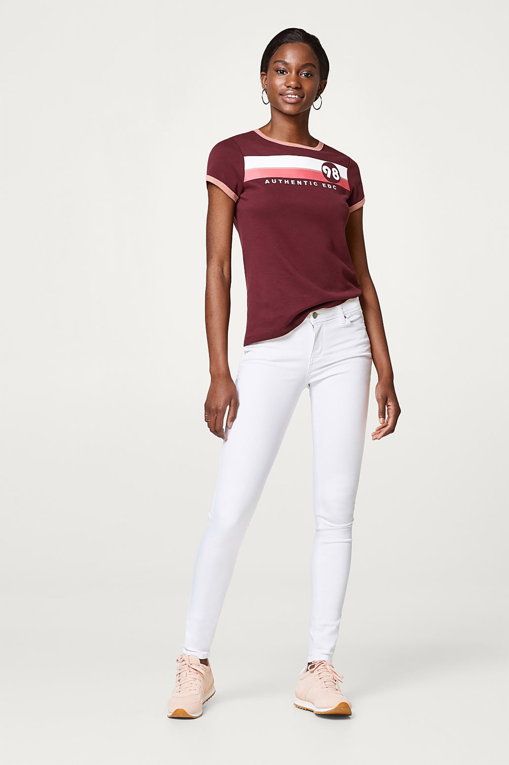 Esprit Esprit γυναικείο τζιν παντελόνι πεντάτσεπο Skinny Fit - 038EE1B024 Λευκό 2025