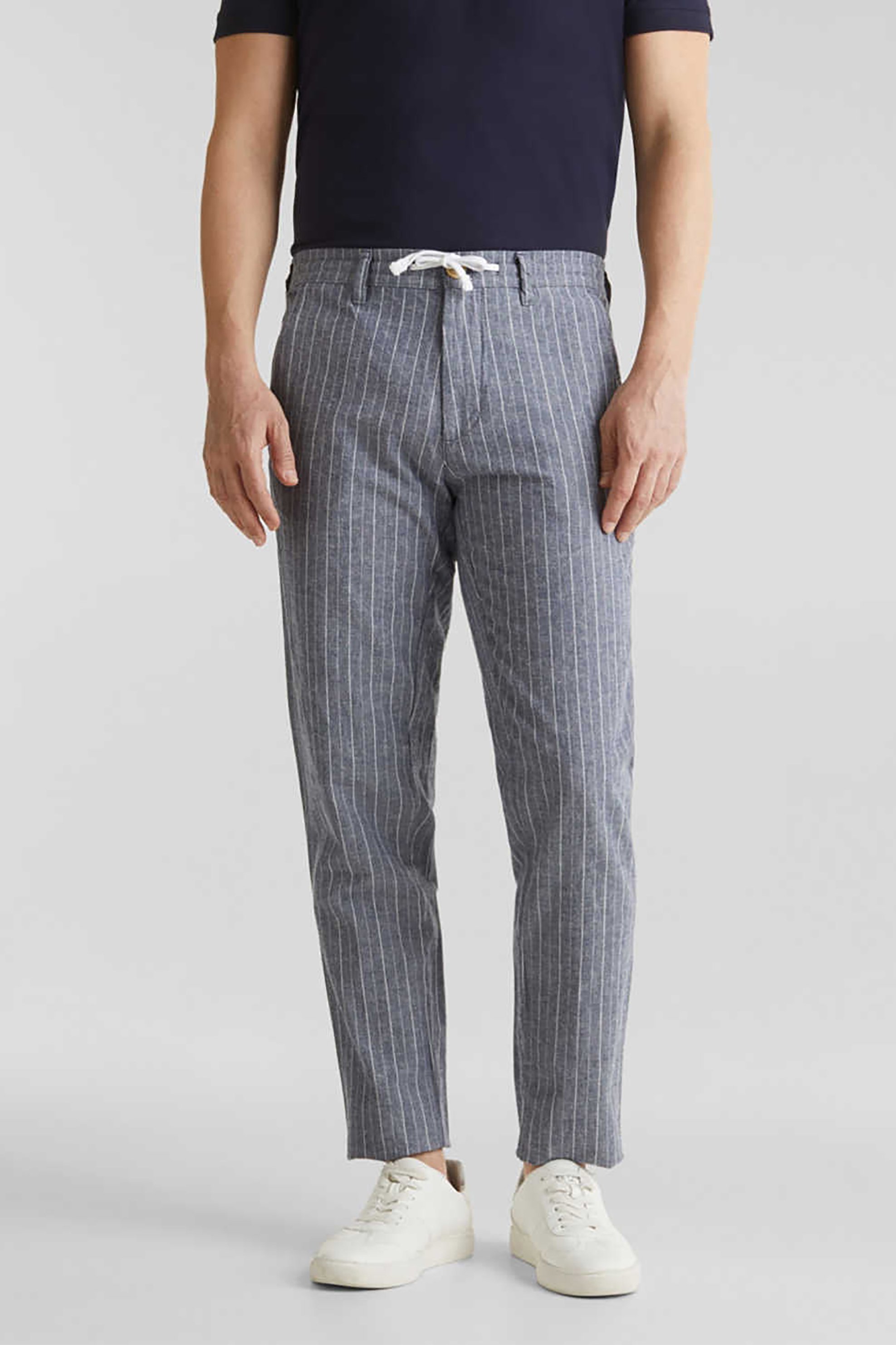 ESPRIT Esprit ανδρικό ριγέ παντελόνι με τσέπες - 040EE2B306 Μπλε