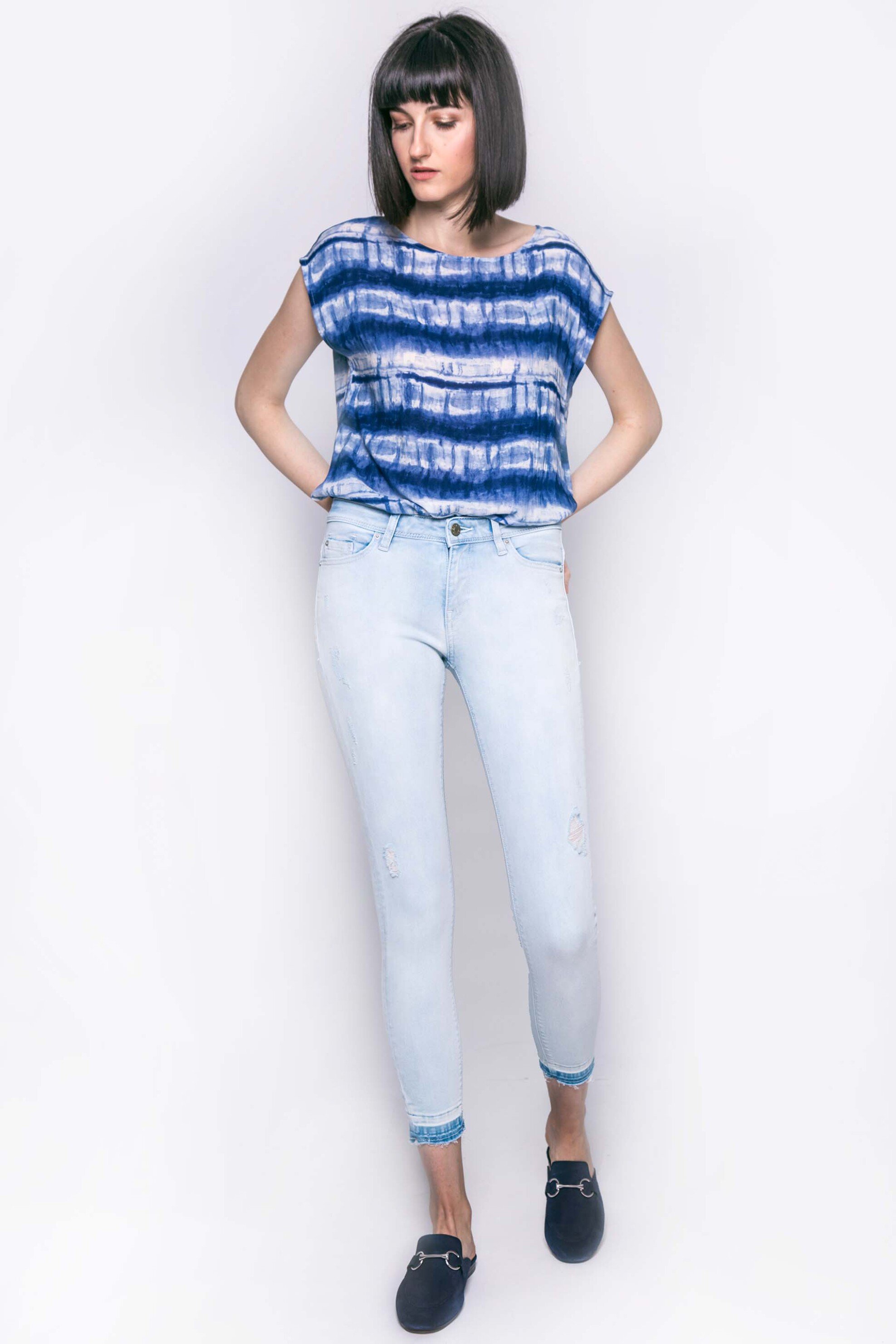 Esprit Γυναικείο παντελόνι Esprit - 057EE1B015 Μπλε Ανοιχτό 2025