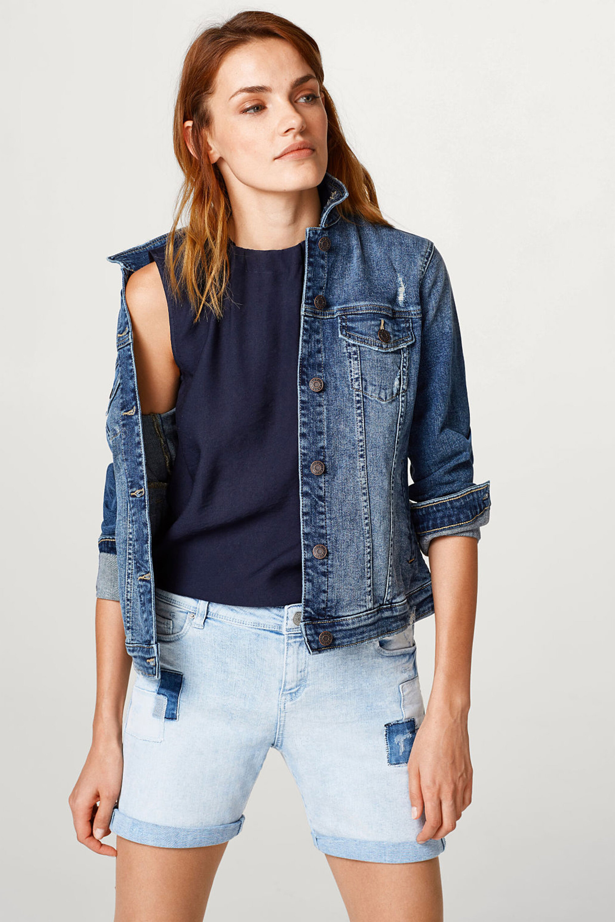 Esprit γυναικείο denim σορτς πεντάτσεπο "Patchwork" - 058EE1C010 φωτογραφία