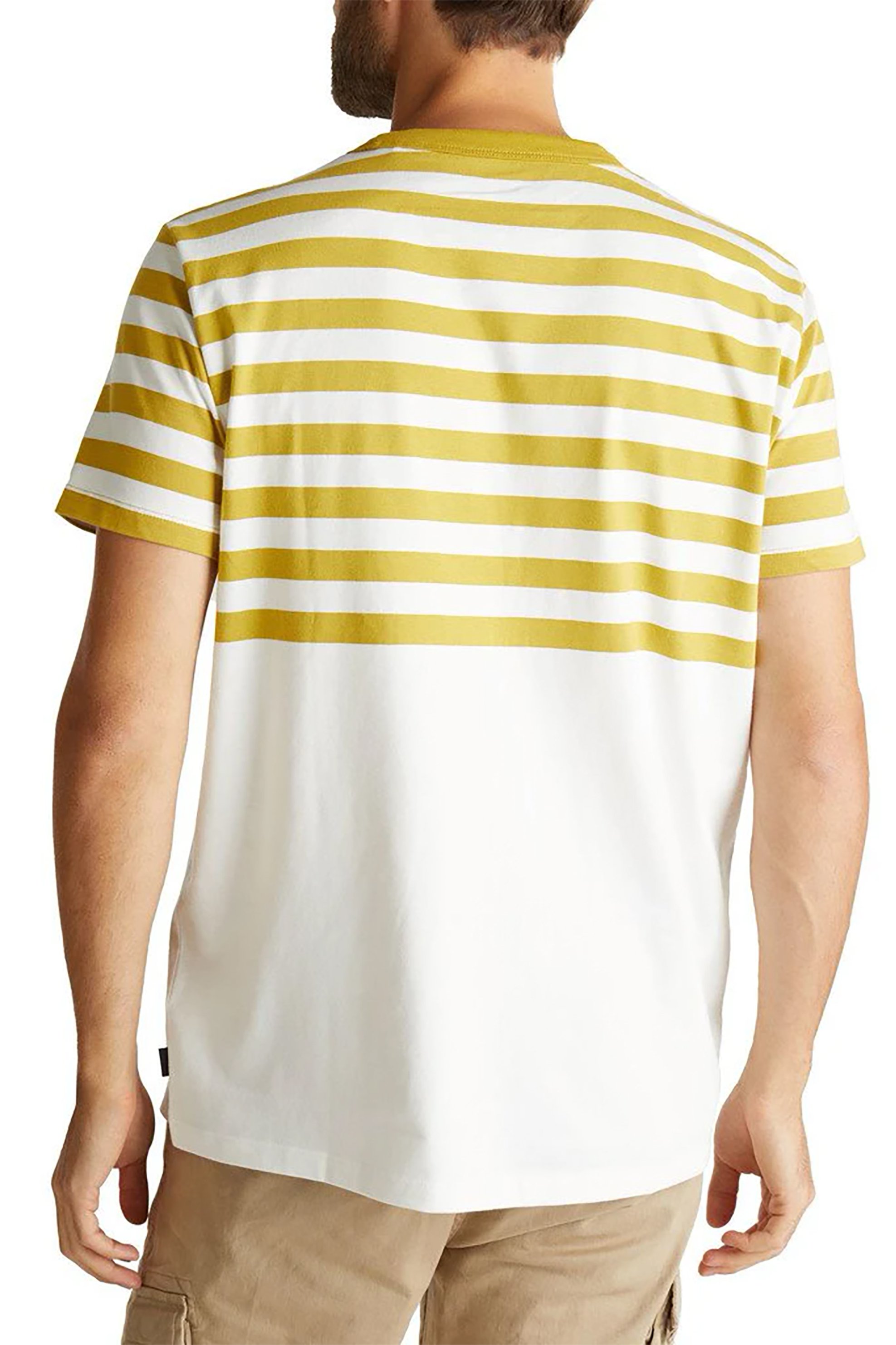 Esprit ανδρικό T-Shirt με ριγέ σχέδιο - 070EE2K313 Κίτρινο φωτογραφία