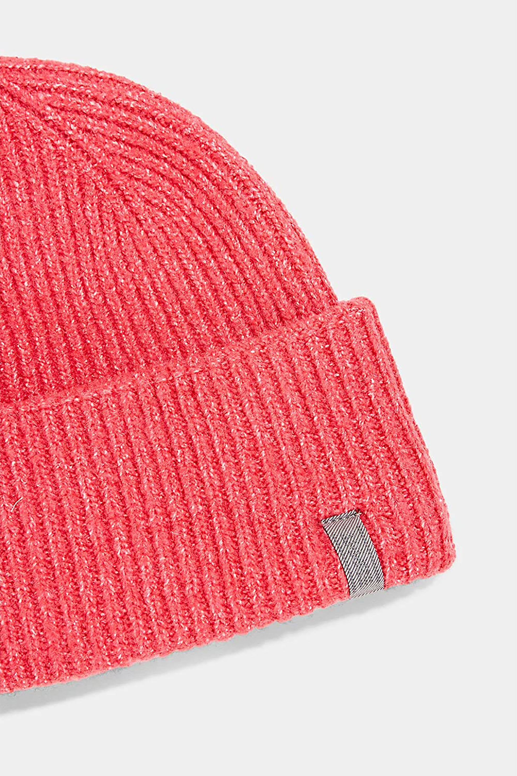 Esprit γυναικείος σκούφος ribbed μονόχρωμος - 110EA1P318 Ροζ φωτογραφία