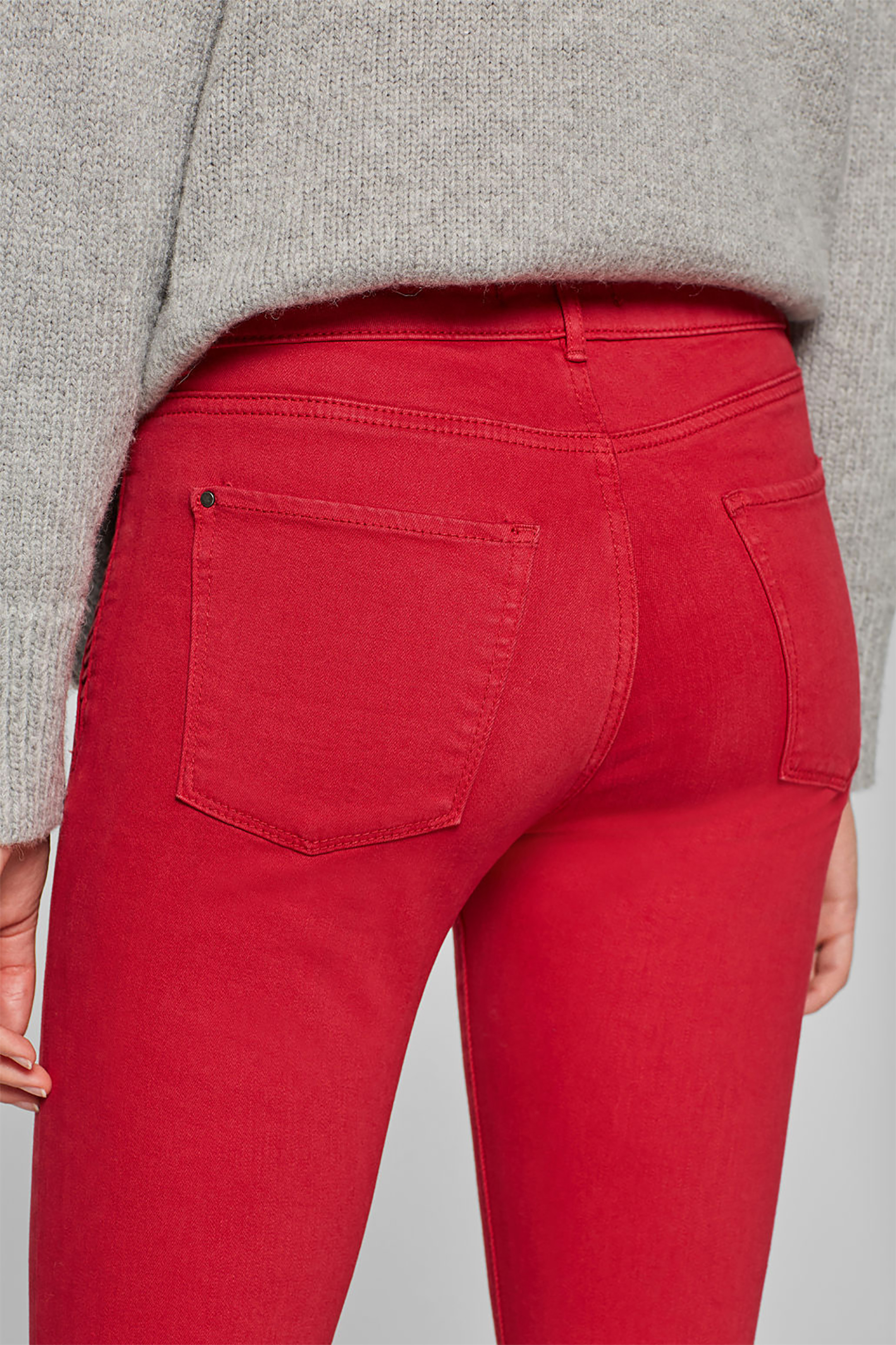 Esprit Γυναικείο Shaping Παντελόνι με Τσέπες - 128Ee1B022 Κόκκινο