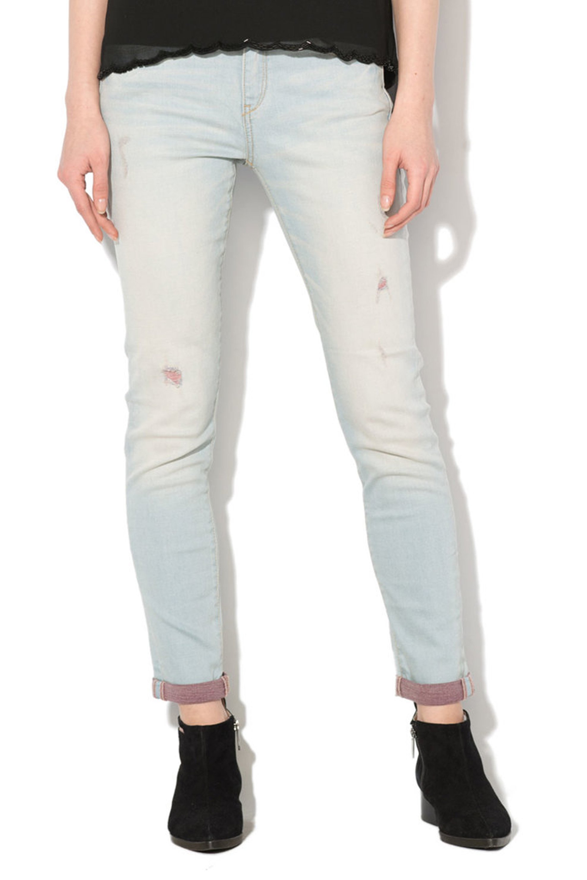 Esprit Esprit γυναικείο τζιν παντελόνι πεντάτσεπο Skinny Fit - 996EE1B917 Μπλε Ανοιχτό 2025