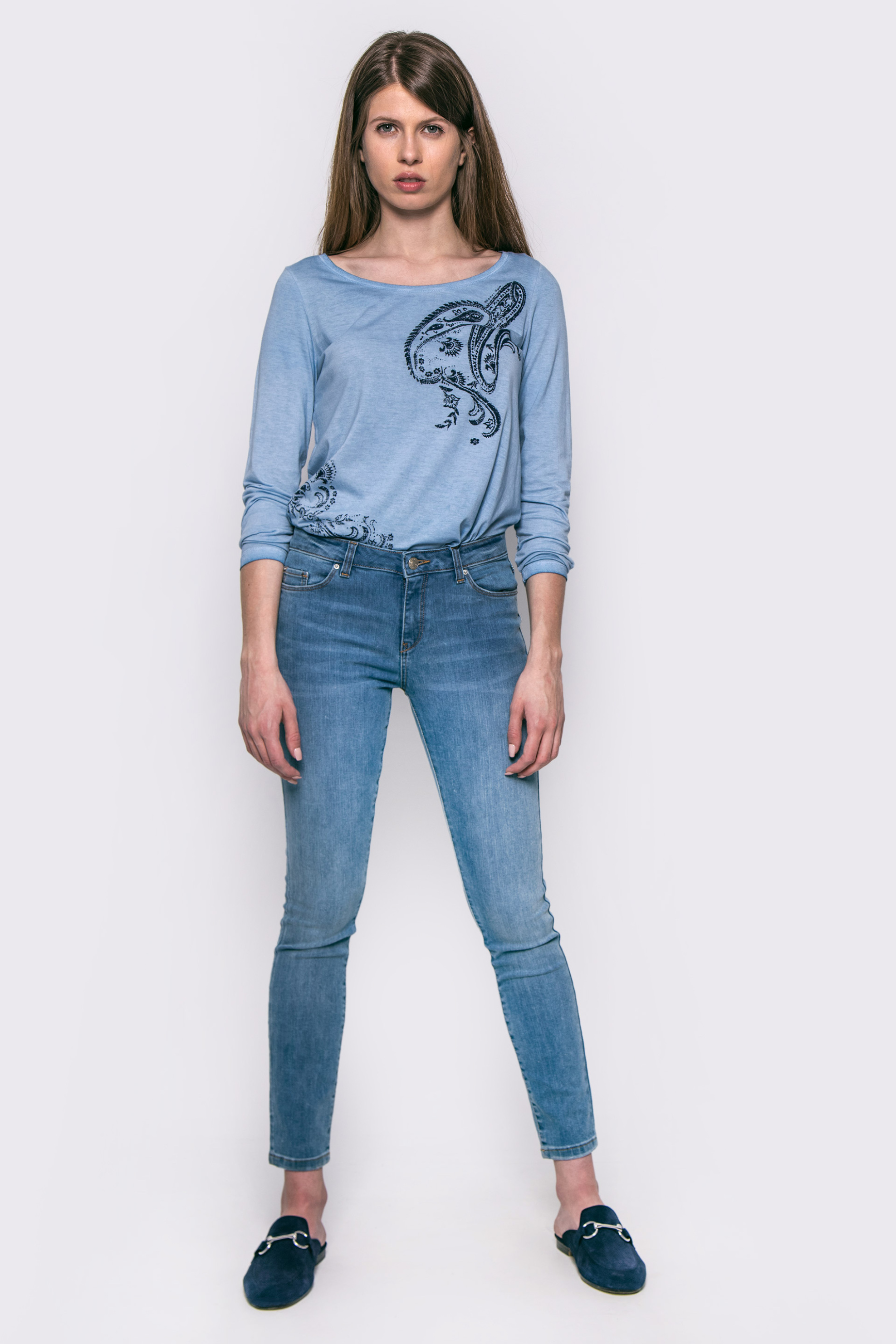 Esprit γυναικείο τζιν παντελόνι πεντάτσεπο Skinny Fit - 996EE1B918 Denim Blue φωτογραφία