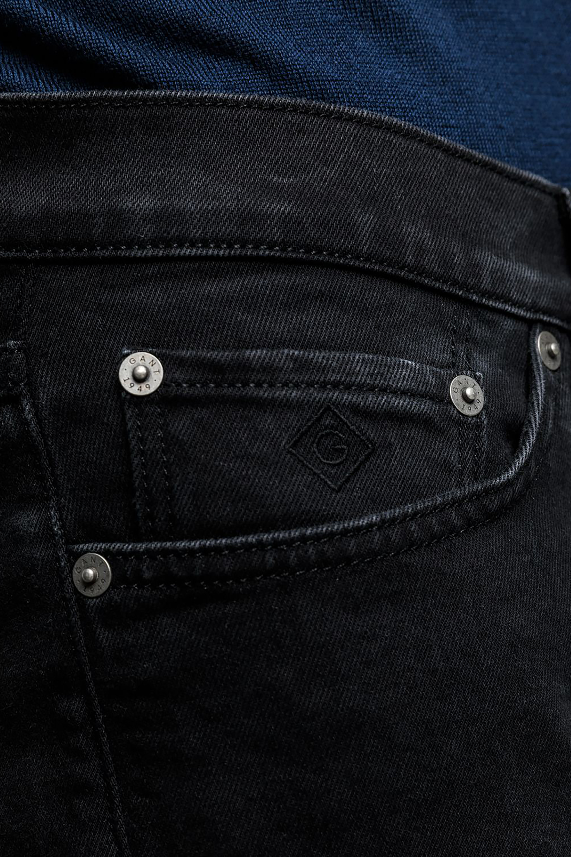 Gant Ανδρικό Τζιν Παντελόνι Slim Fit Black - 1000238 Μαύρο