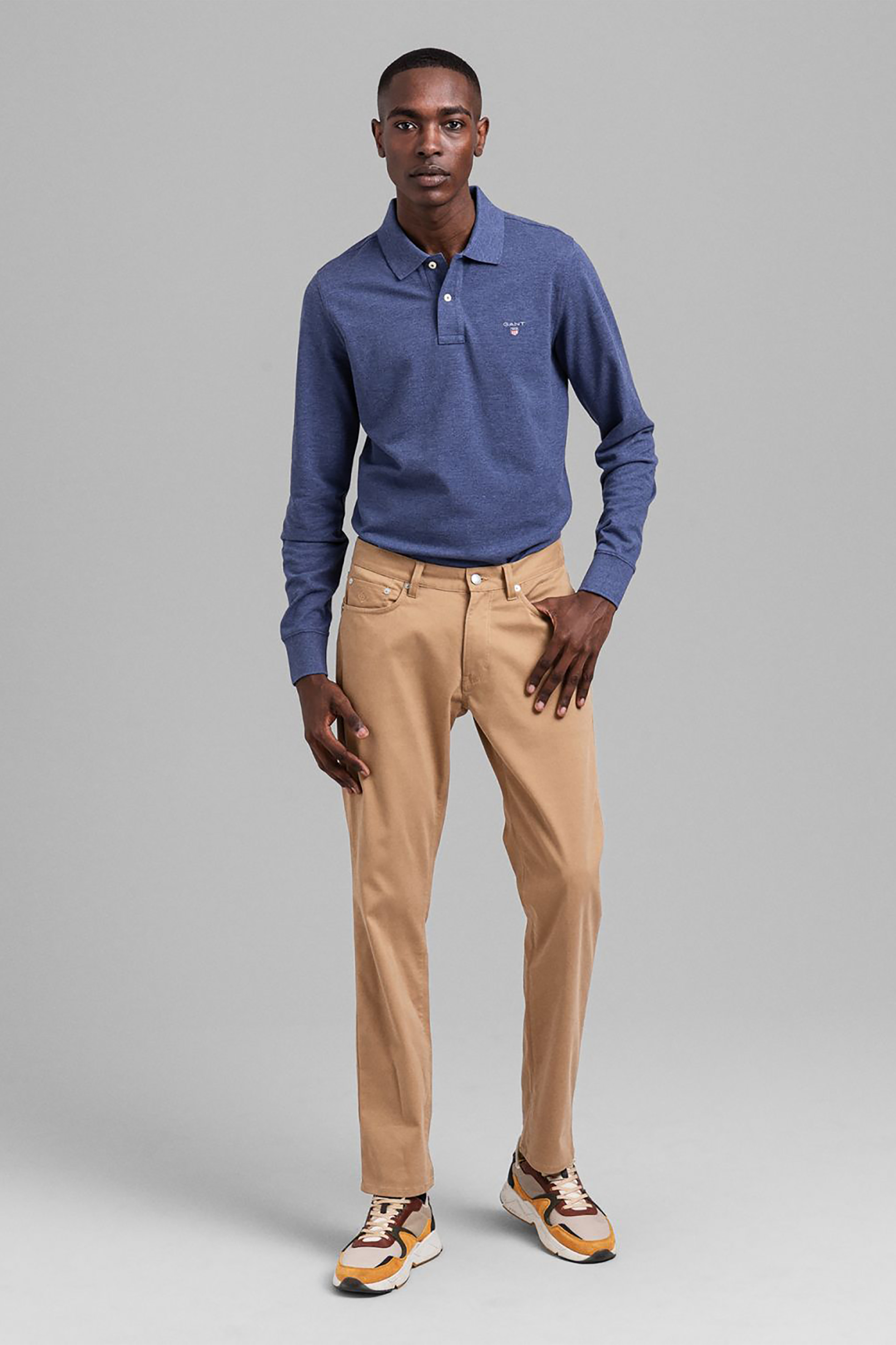 Gant ανδρικό casual παντελόνι Slim Fit "Tech Prep ™ Bedford" - 1000338 Μπεζ