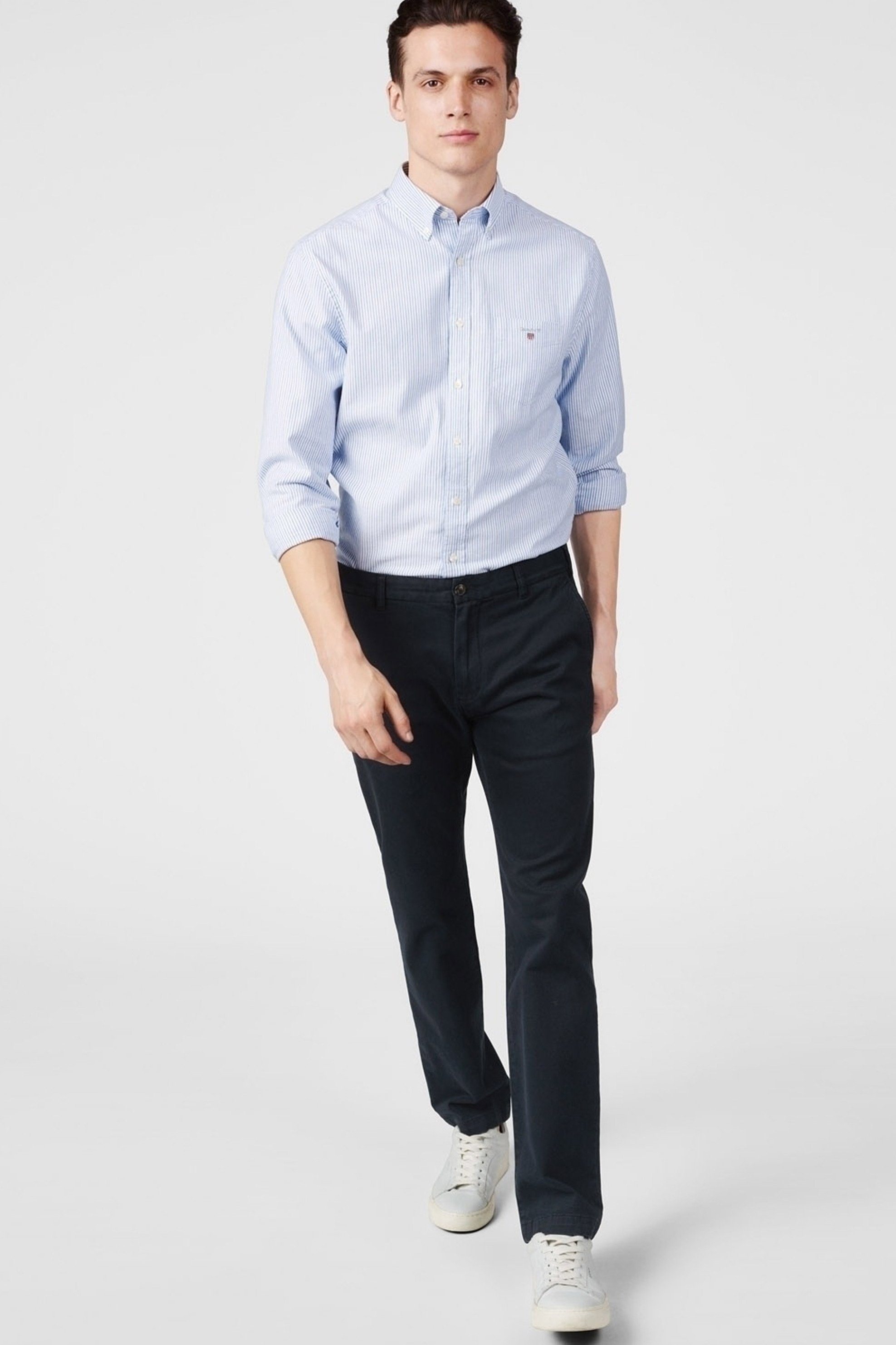 Gant ανδρικό chino παντελόνι Regular Fit (34L) - 1503950 Μπλε Σκούρο
