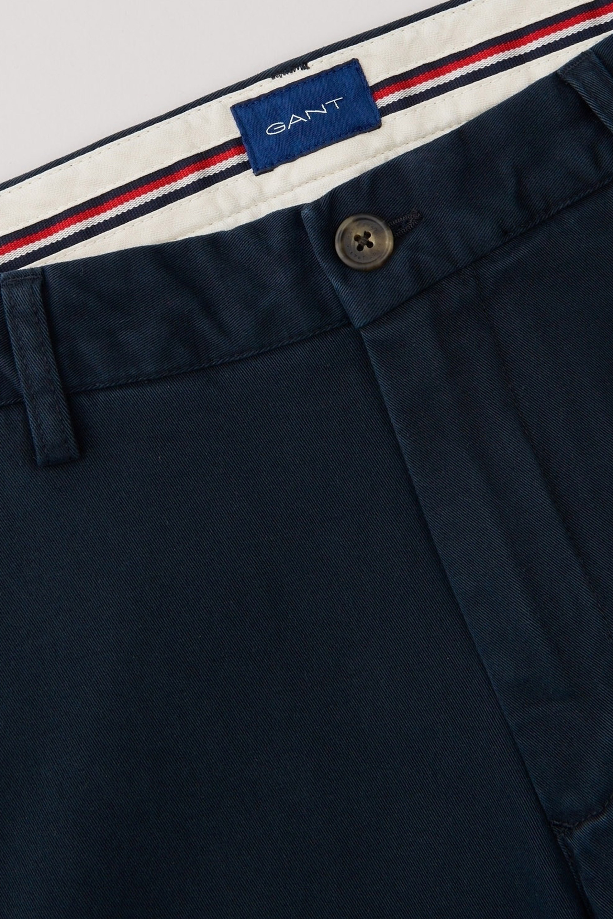 Gant Ανδρικό Chino Παντελόνι Regular Fit (34L) - 1503950 Μπλε Σκούρο
