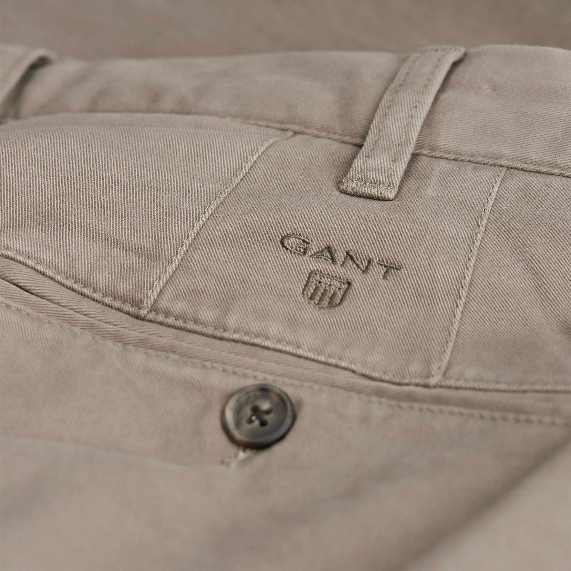 Gant Ανδρικό Chino Παντελόνι Slim Fit (34L) - 1503956 Μπεζ