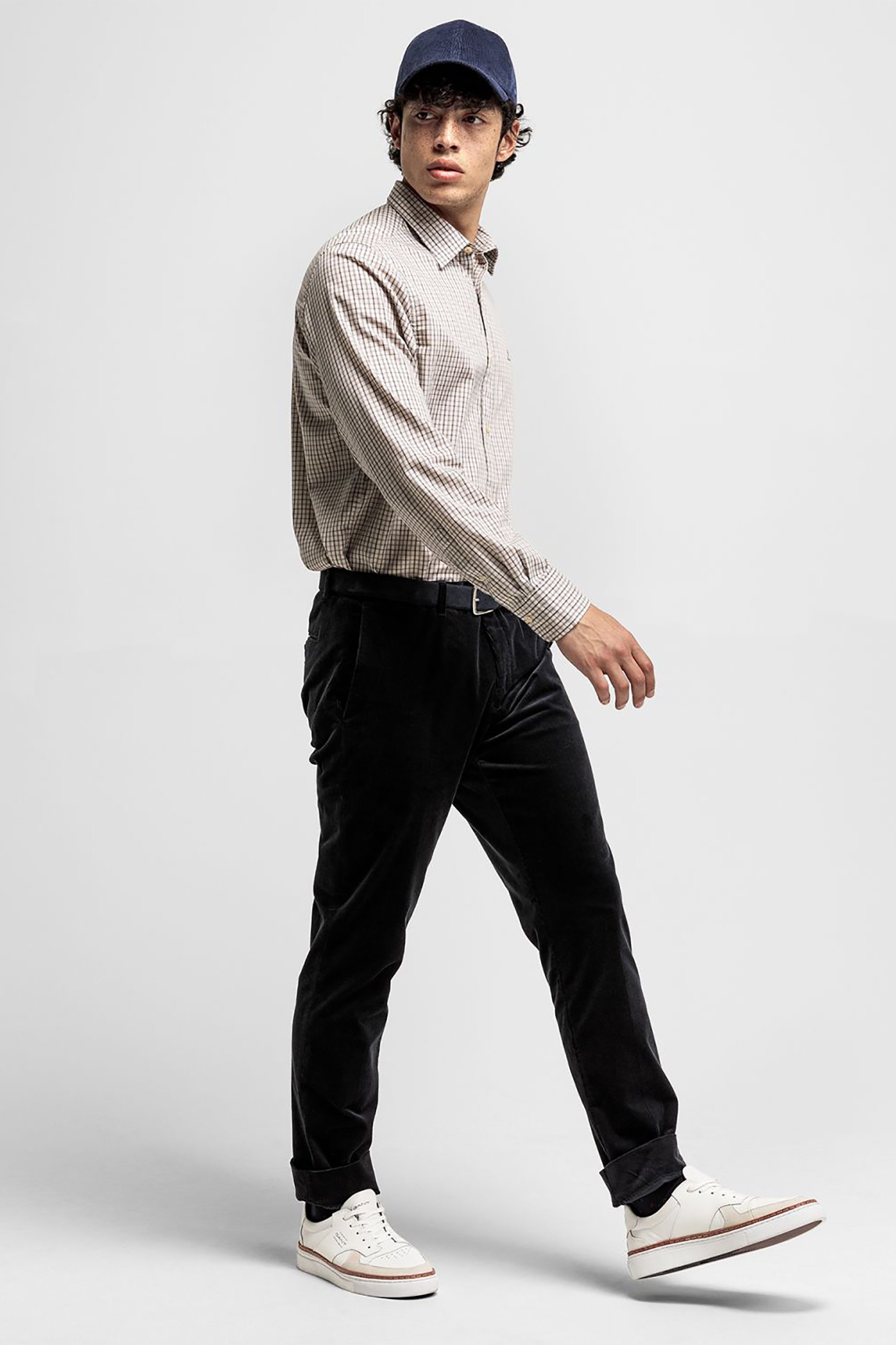 Gant ανδρικό παντελόνι chino κοτλέ Slim Fit Cord - 1505051 Μπλε Σκούρο