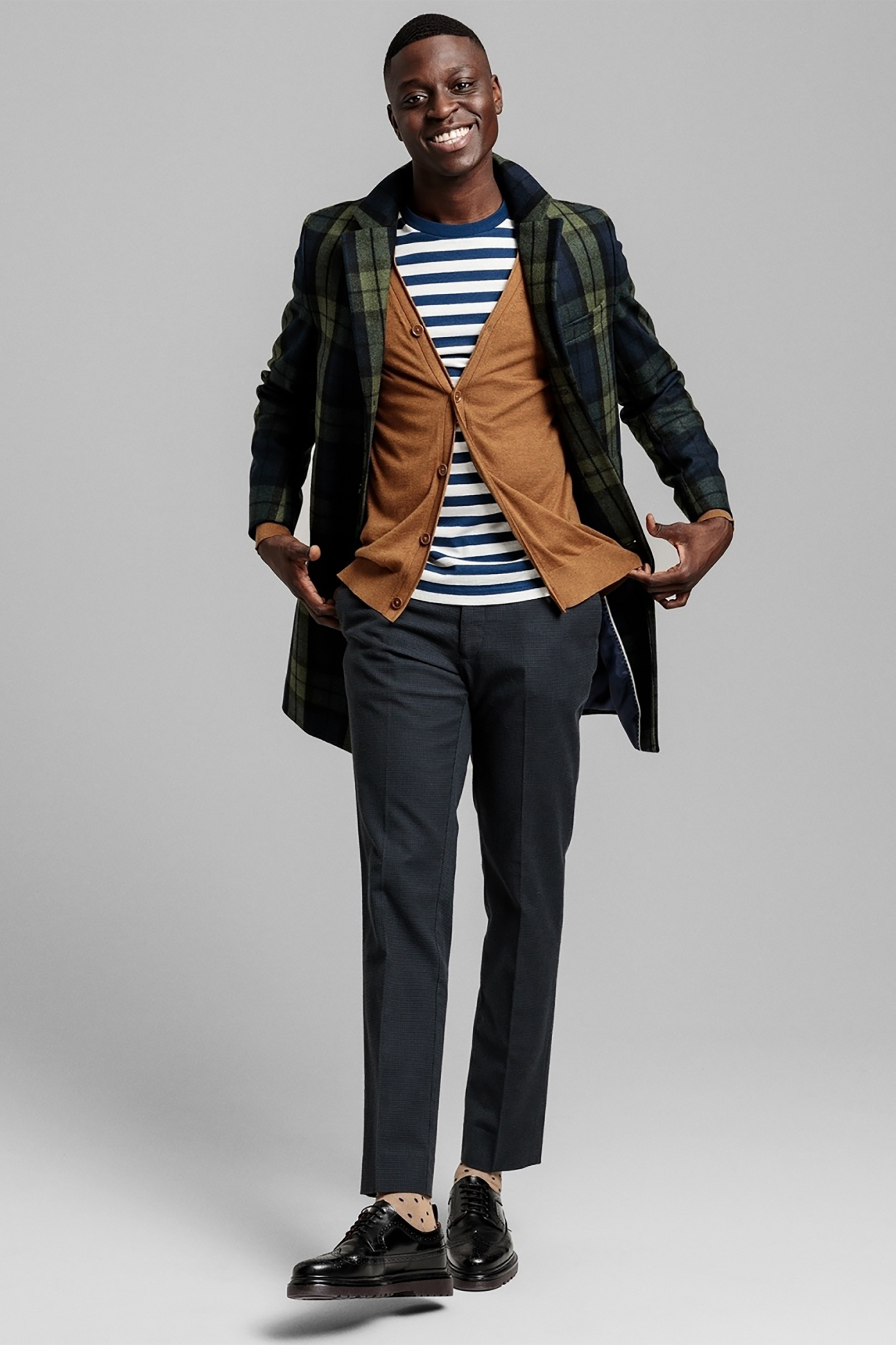 GANT Gant ανδρικό παντελόνι Slim fit "Two-Τone" - 1505078 Μπλε Σκούρο