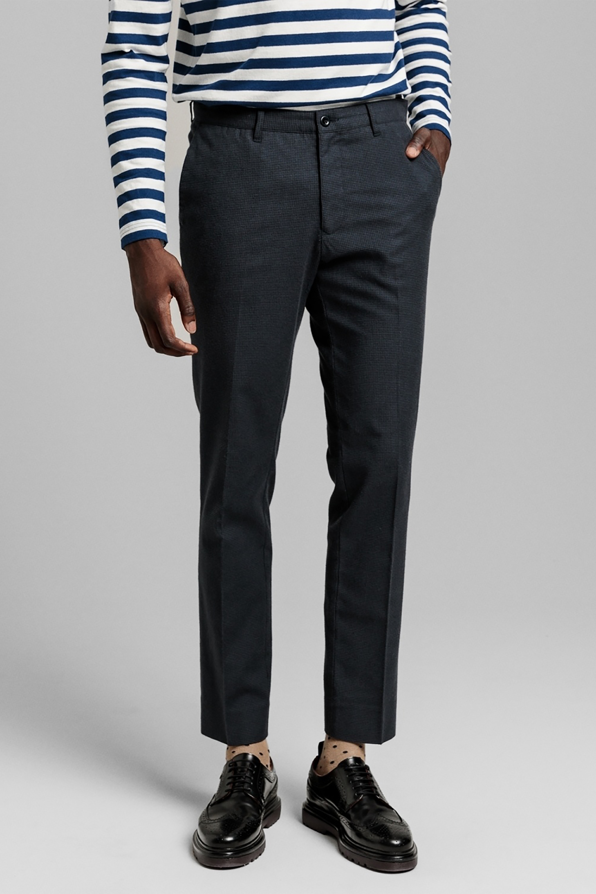 Gant ανδρικό παντελόνι Slim fit "Two-Τone" - 1505078 Μπλε Σκούρο φωτογραφία