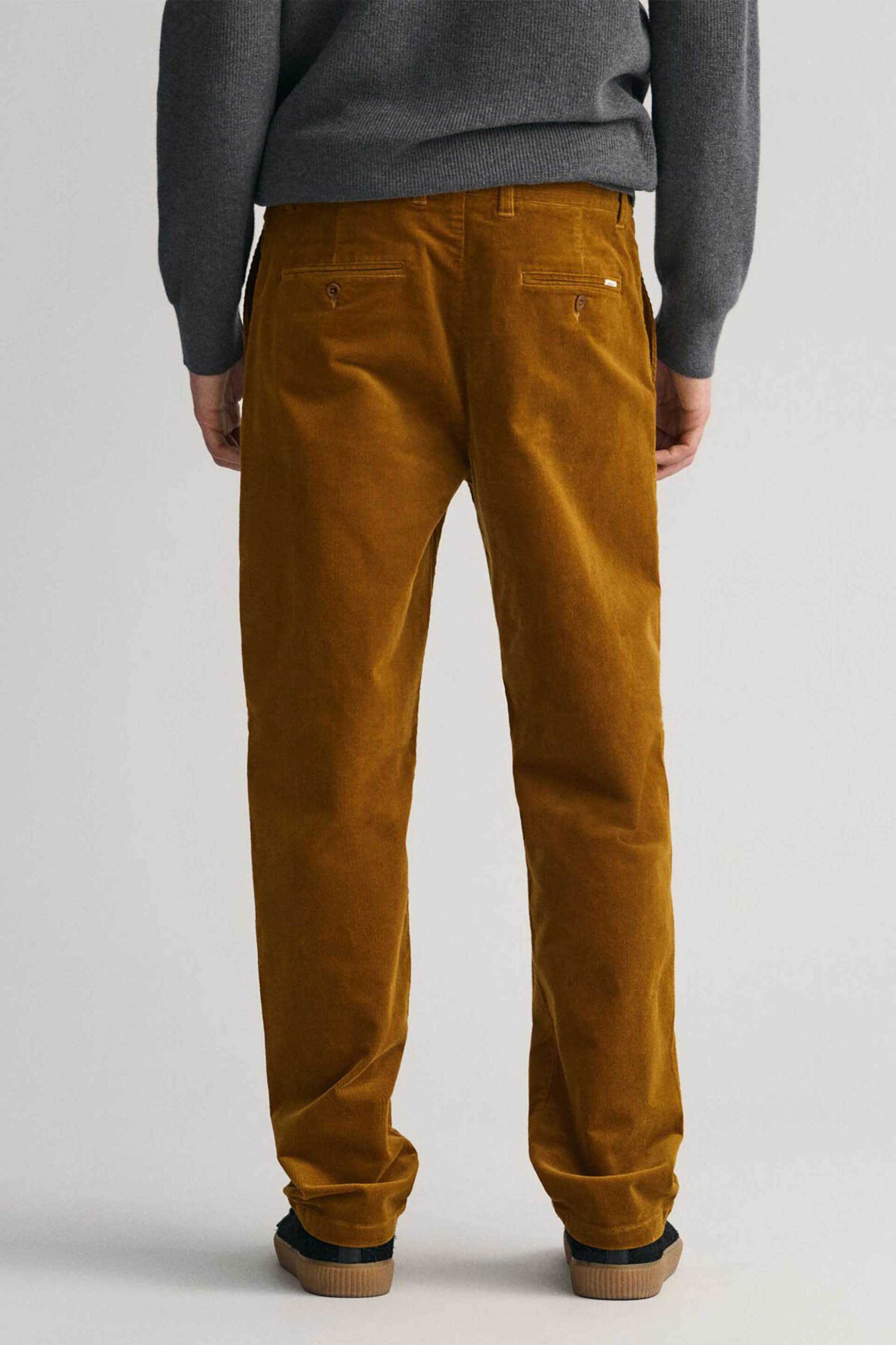 Gant ανδρικό chino παντελόνι κοτλέ Regular Fit (34L) - 1505233 Καφέ φωτογραφία