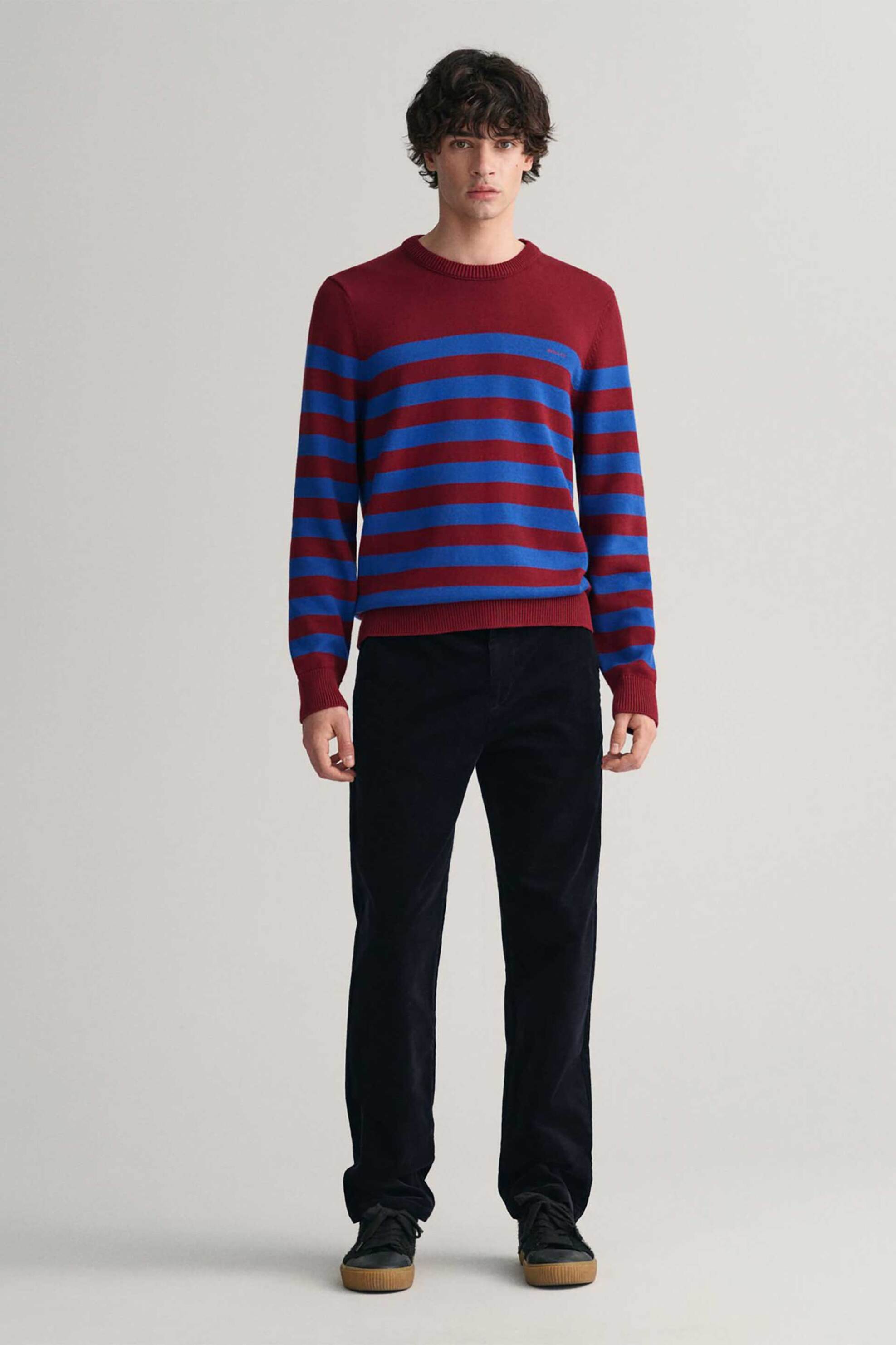 Gant ανδρικό chino παντελόνι κοτλέ Regular Fit (34L) - 1505233 Μπλε Σκούρο