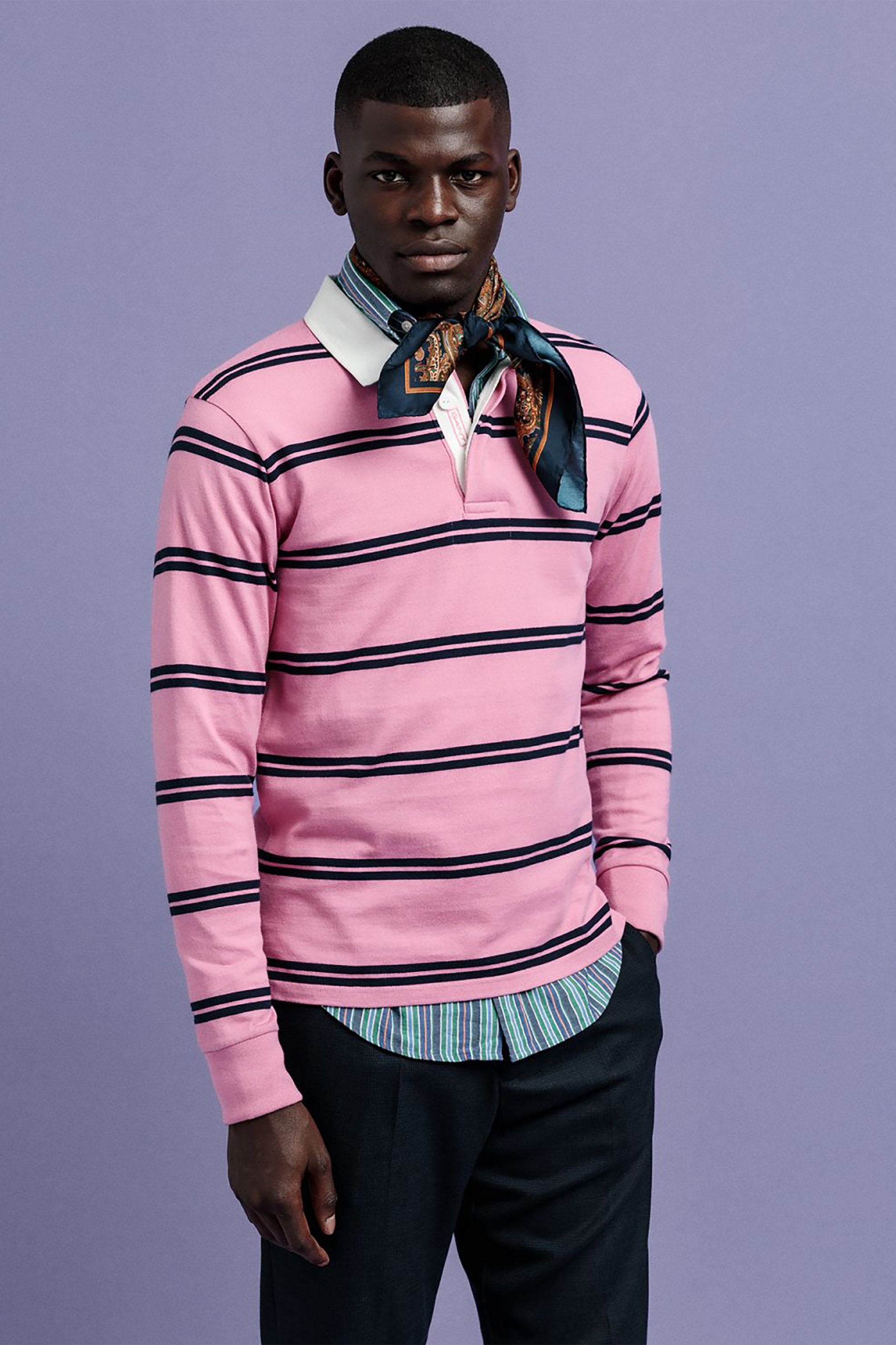 Gant ανδρική μπλούζα πόλο με γιακά σε διαφορετικό χρώμα - 2025032 Ροζ