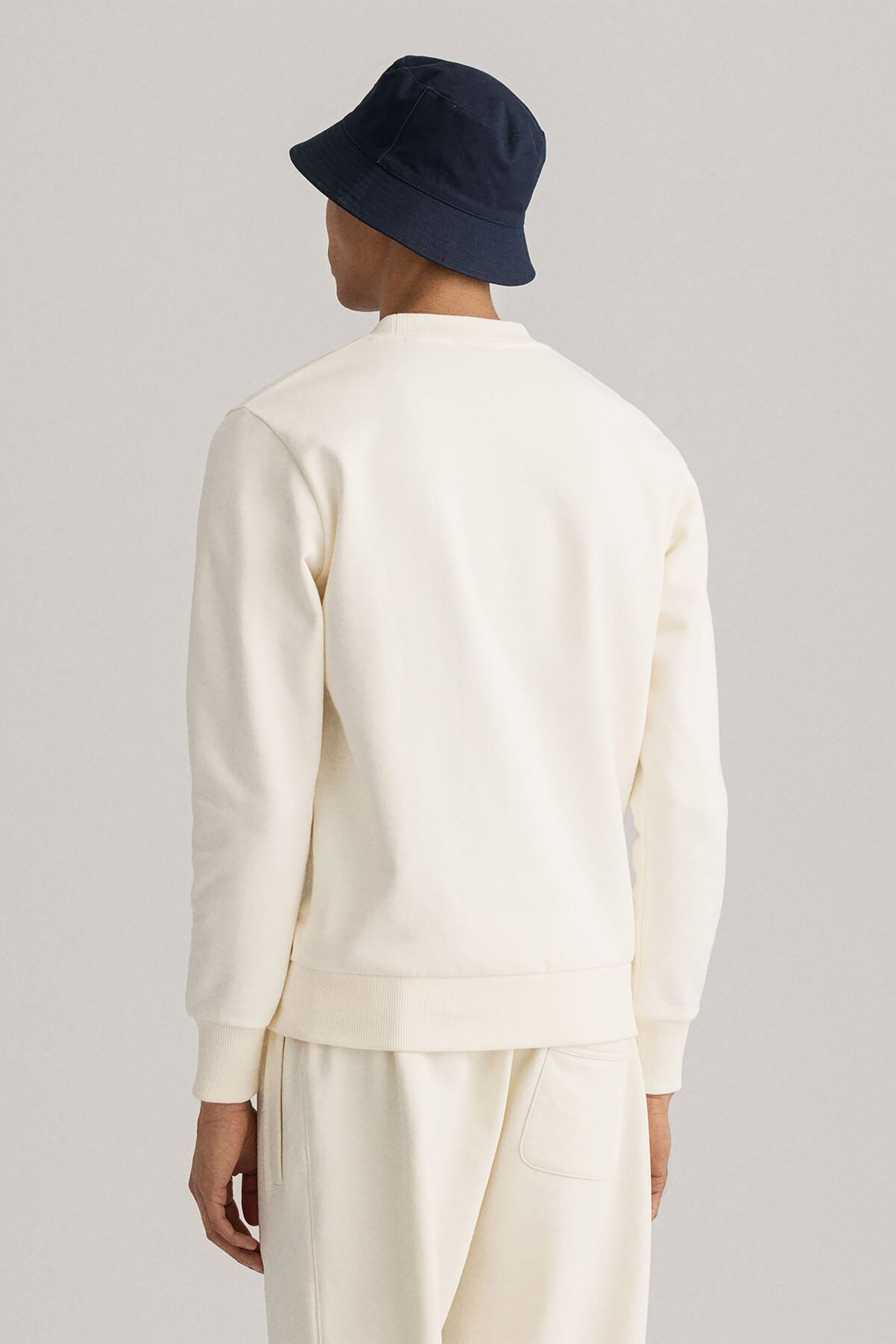 Gant ανδρική μπλούζα φούτερ με κεντημένο λογότυπο "Tonal Archive Shield" - 2036017 Λευκό φωτογραφία