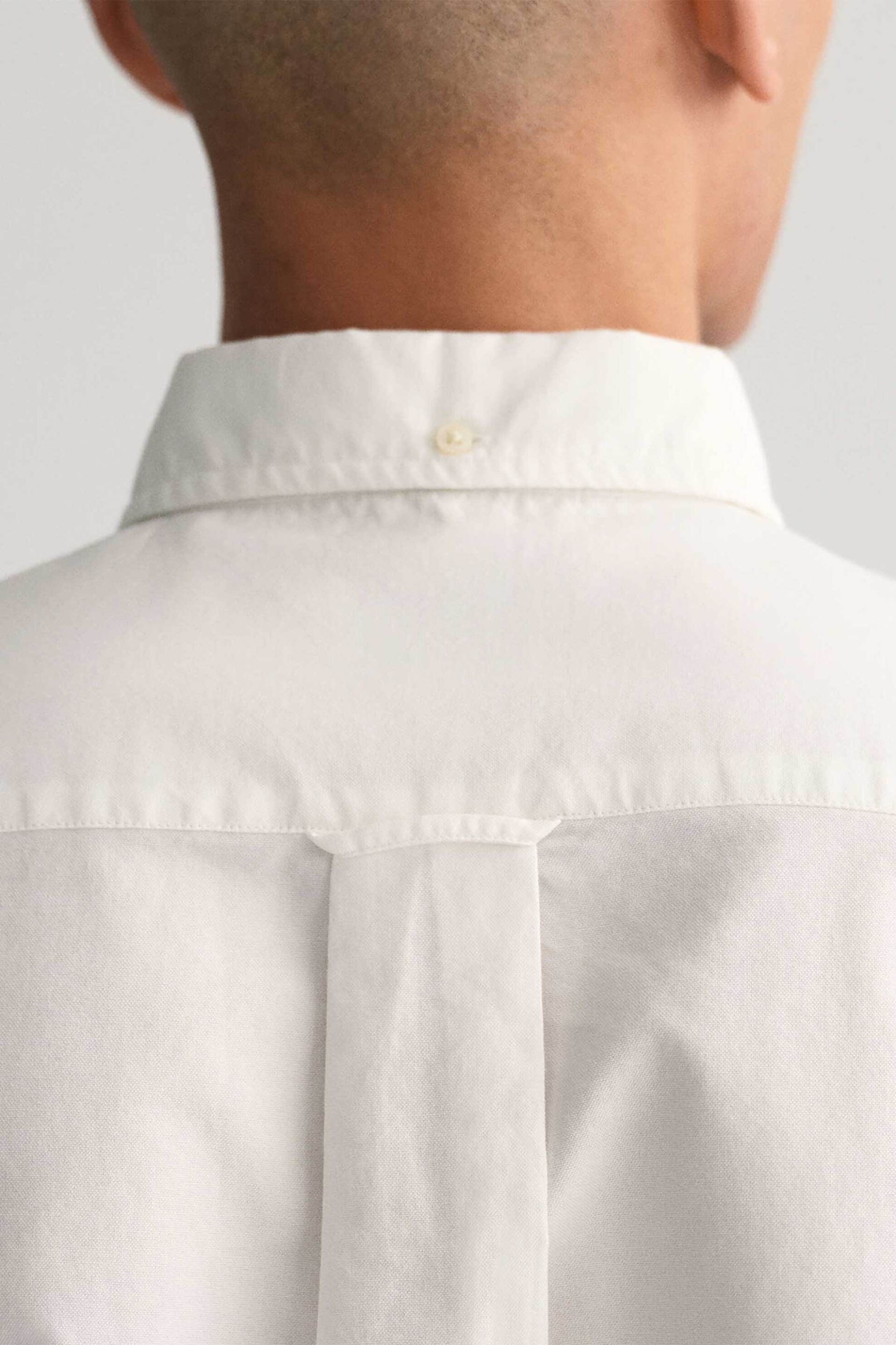 Gant Ανδρικό Πουκάμισο Oxford Button Down με Τσέπη Και Κεντημένο Λογότυπο Regular Fit - 3000200 Λευκό