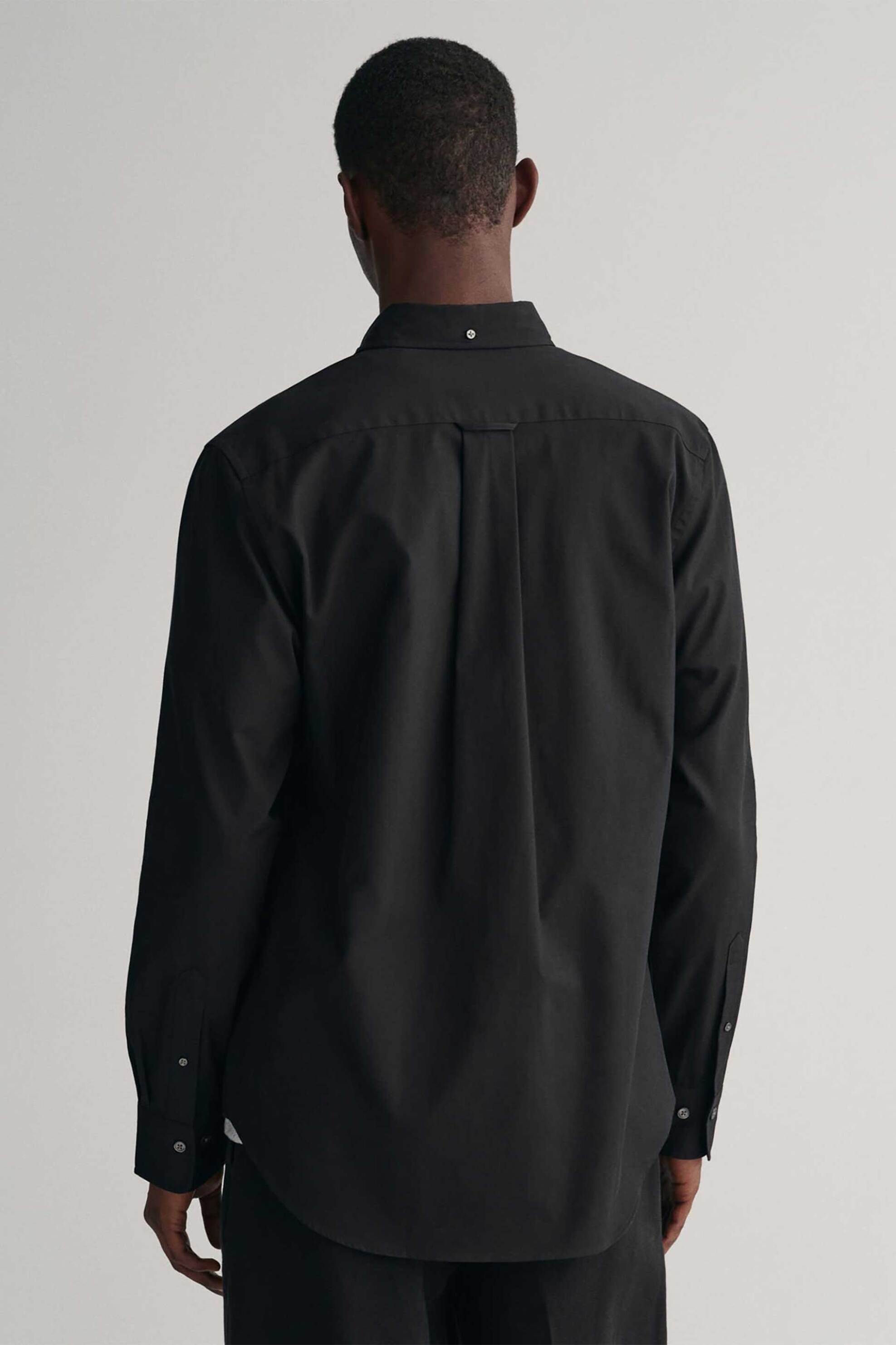 Gant Ανδρικό Πουκάμισο Button Down Oxford με Κεντημένο Λογότυπο Regular Fit - 3000300 Μαύρο