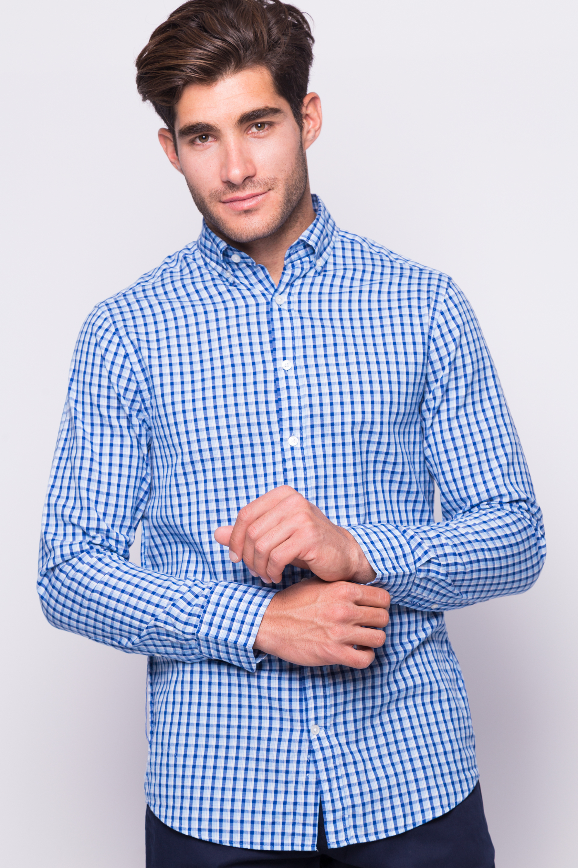 Gant ανδρικό πουκάμισο με καρό σχέδιο - 3003730 Μπλε