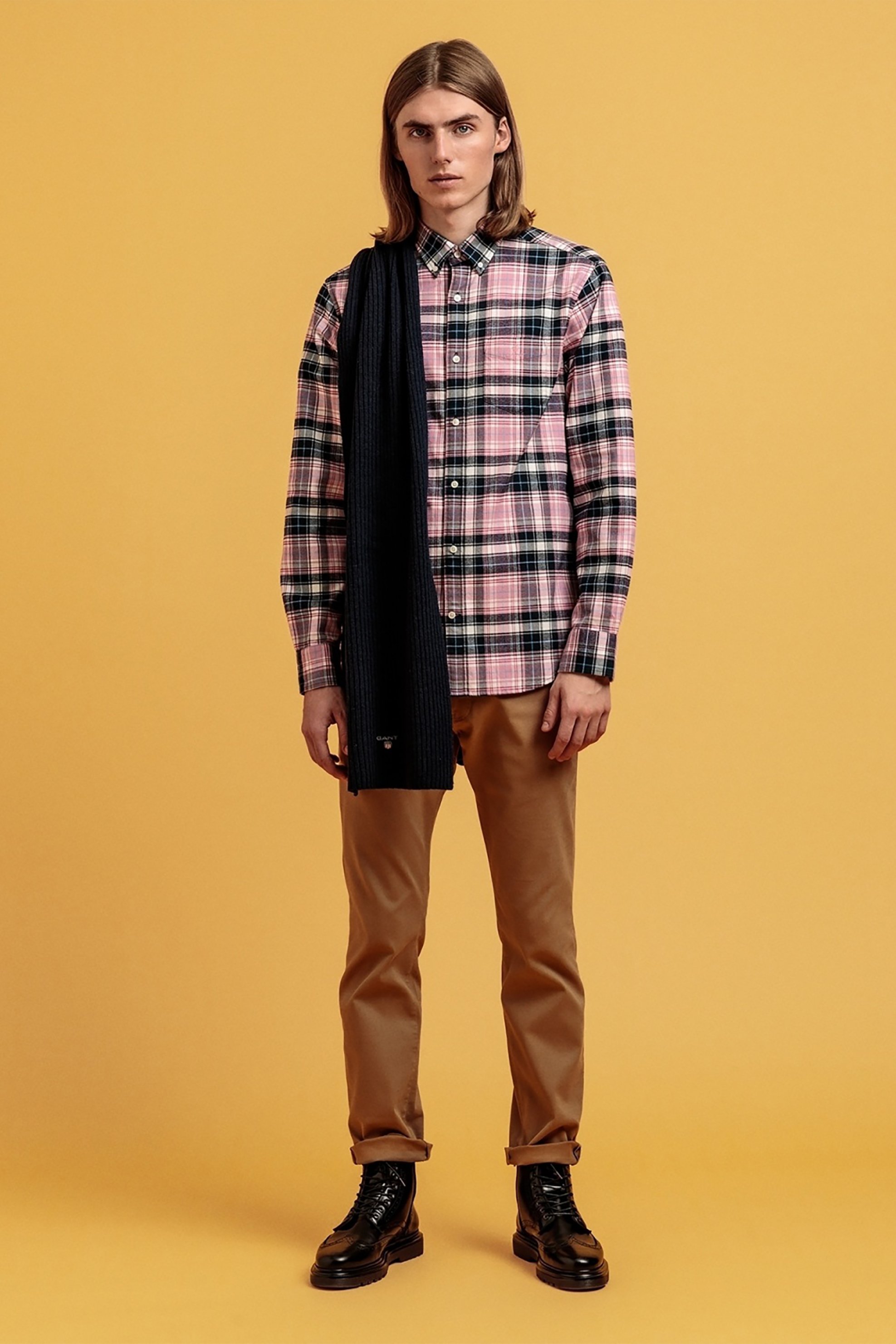 Gant ανδρικό πουκάμισο με καρό σχέδιο ''Tartan Oxford Shirt'' - 3009170 Ροζ