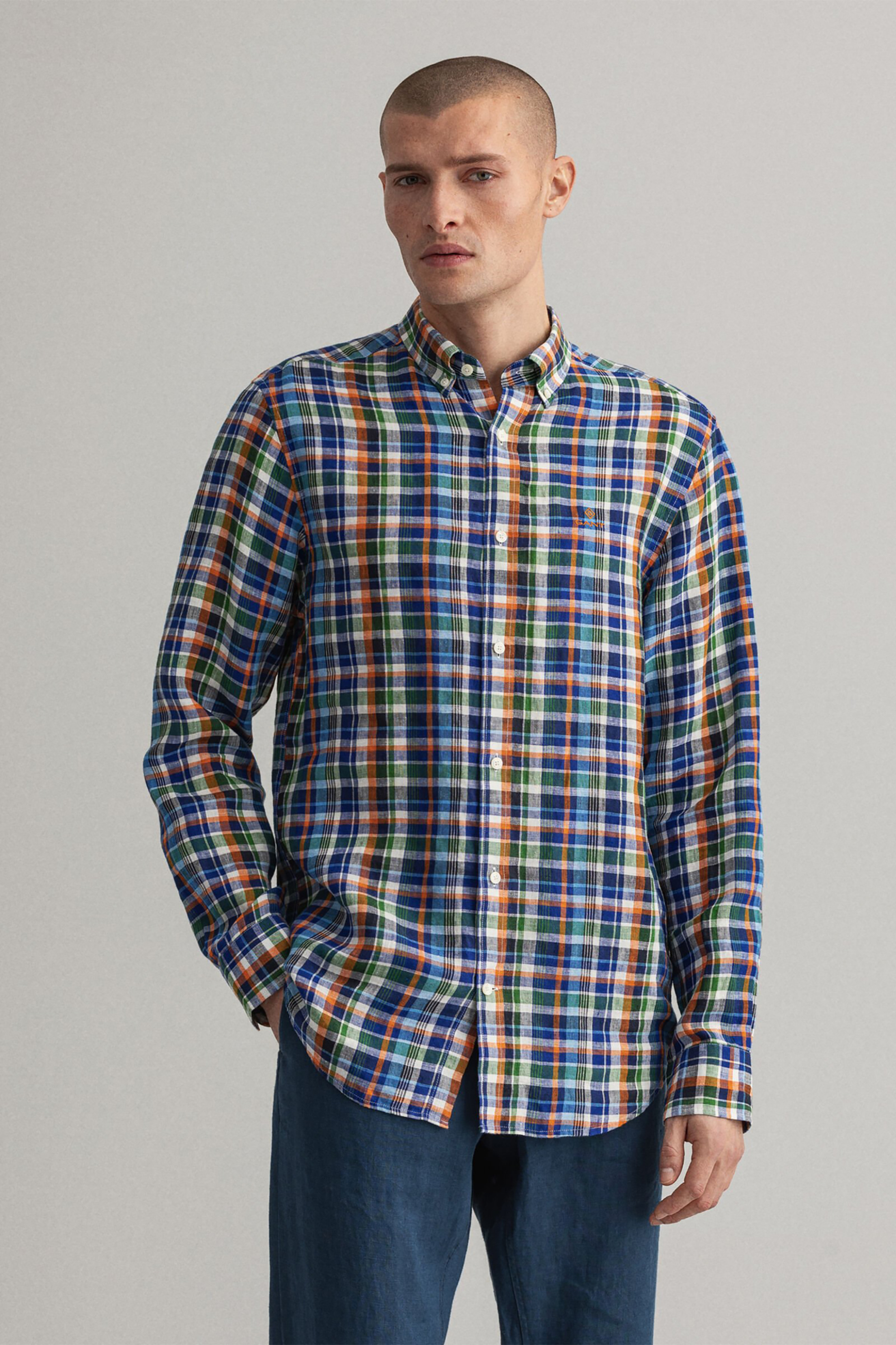 Gant ανδρικό πουκάμισο καρό "Madras" - 3018820 Πράσινο