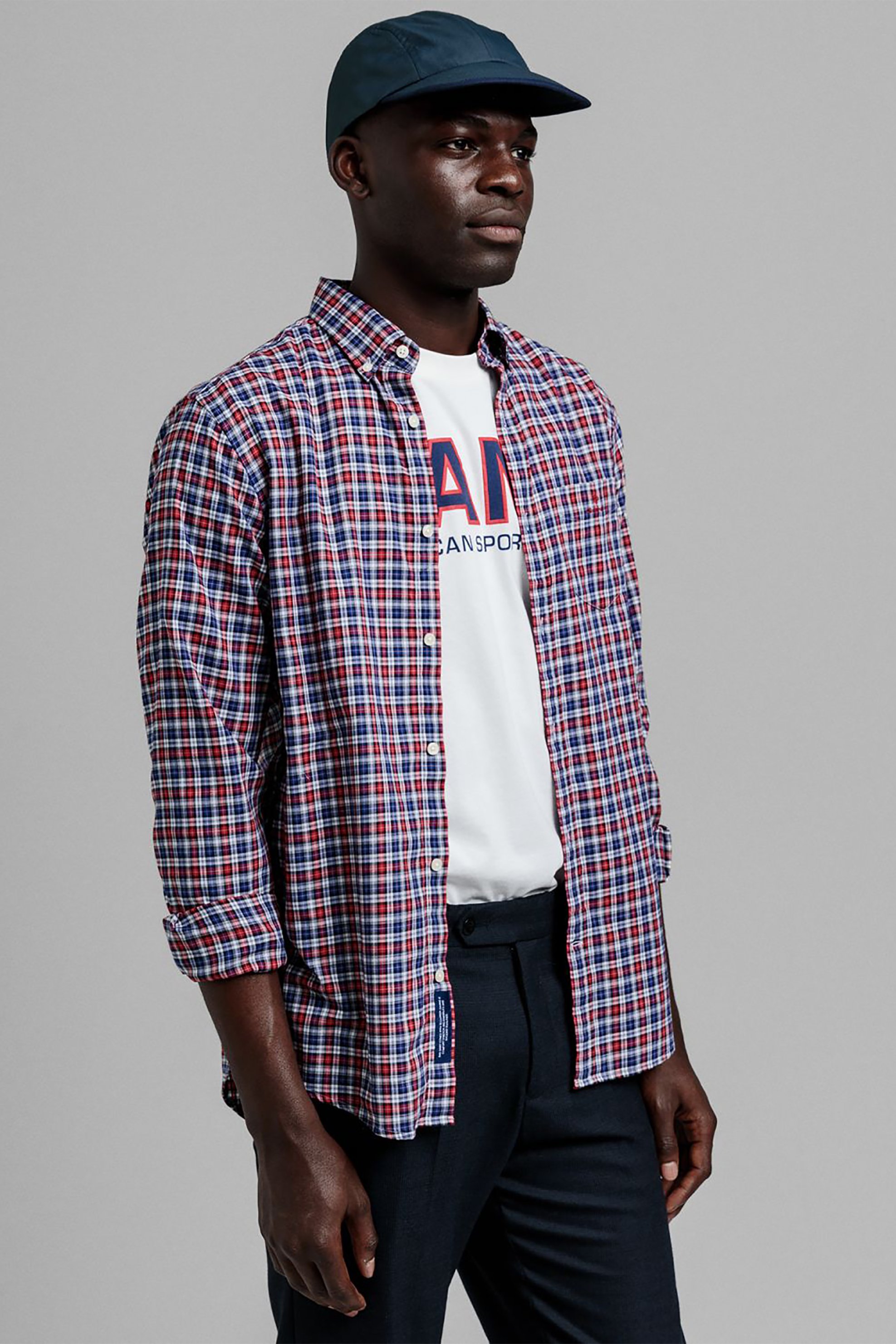 Gant ανδρικό πουκάμισο καρό "Tech Prep" - 3028930 Κόκκινο