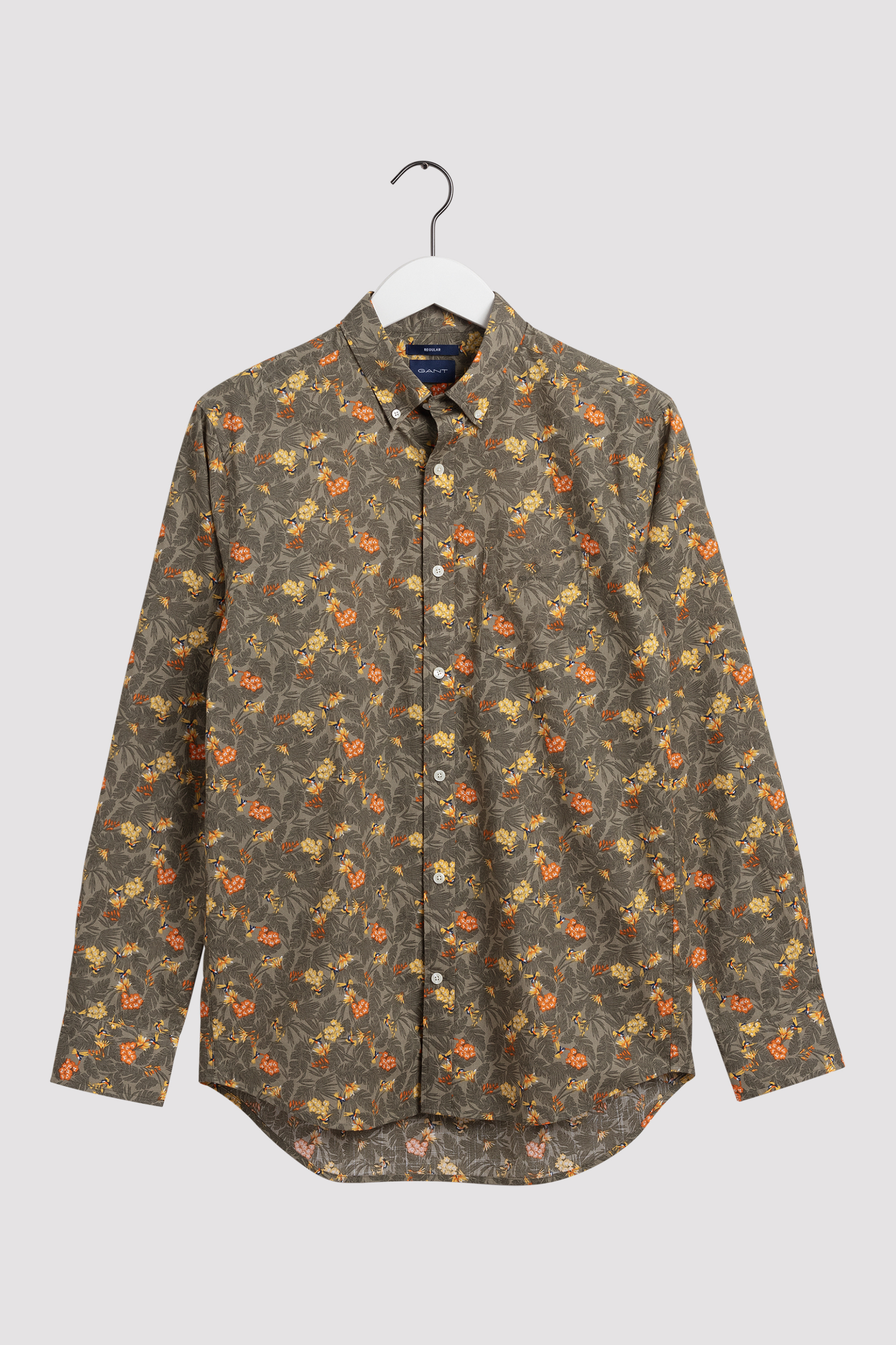 Άνδρας > ΡΟΥΧΑ > Πουκάμισα > Casual Gant ανδρικό πουκάμισο με all-over floral print Regular Fit - 3065500 Χακί