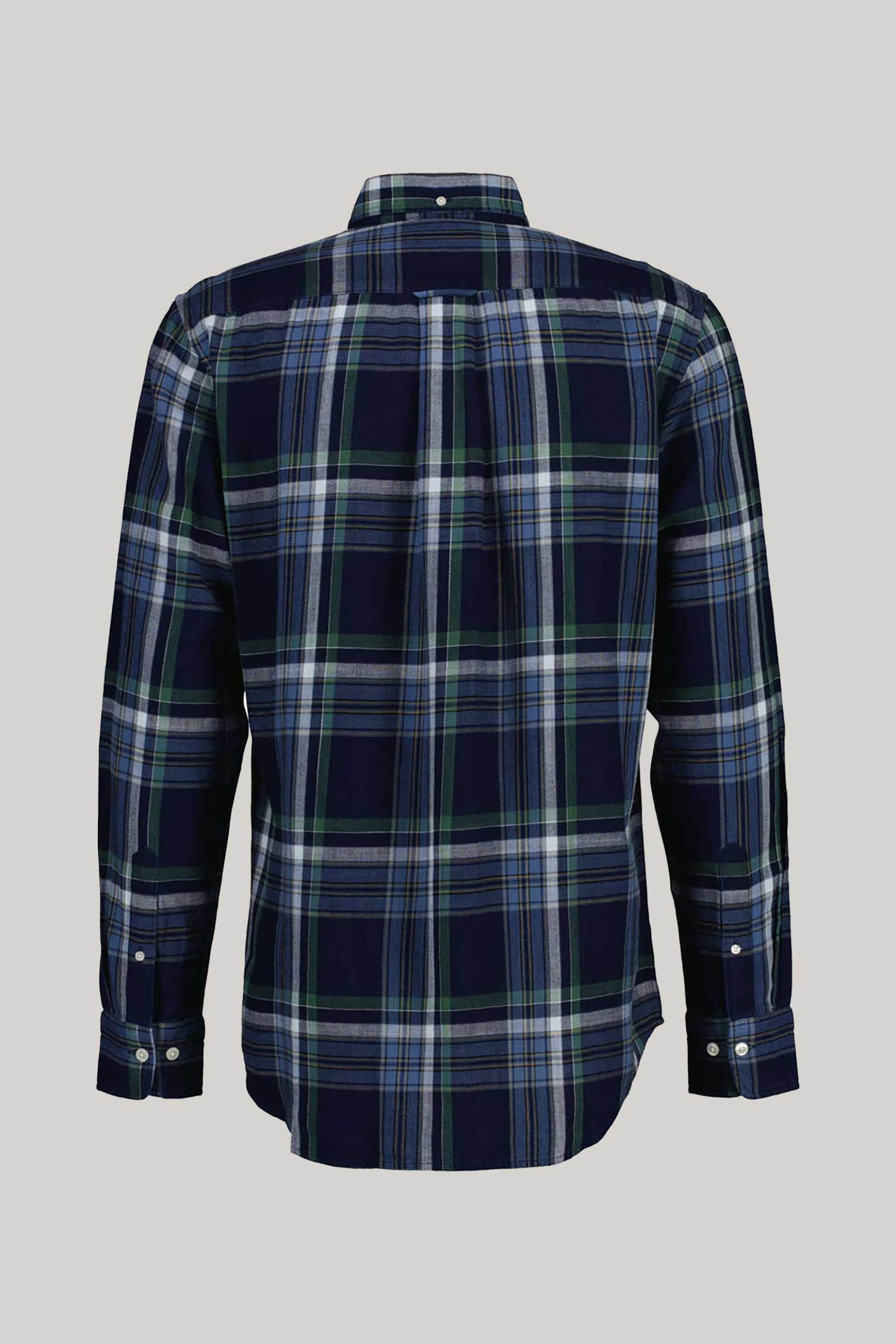 Gant Ανδρικό Πουκάμισο Button Down με Καρό Σχέδιο Regular Fit - 3230170 Μπλε Σκούρο