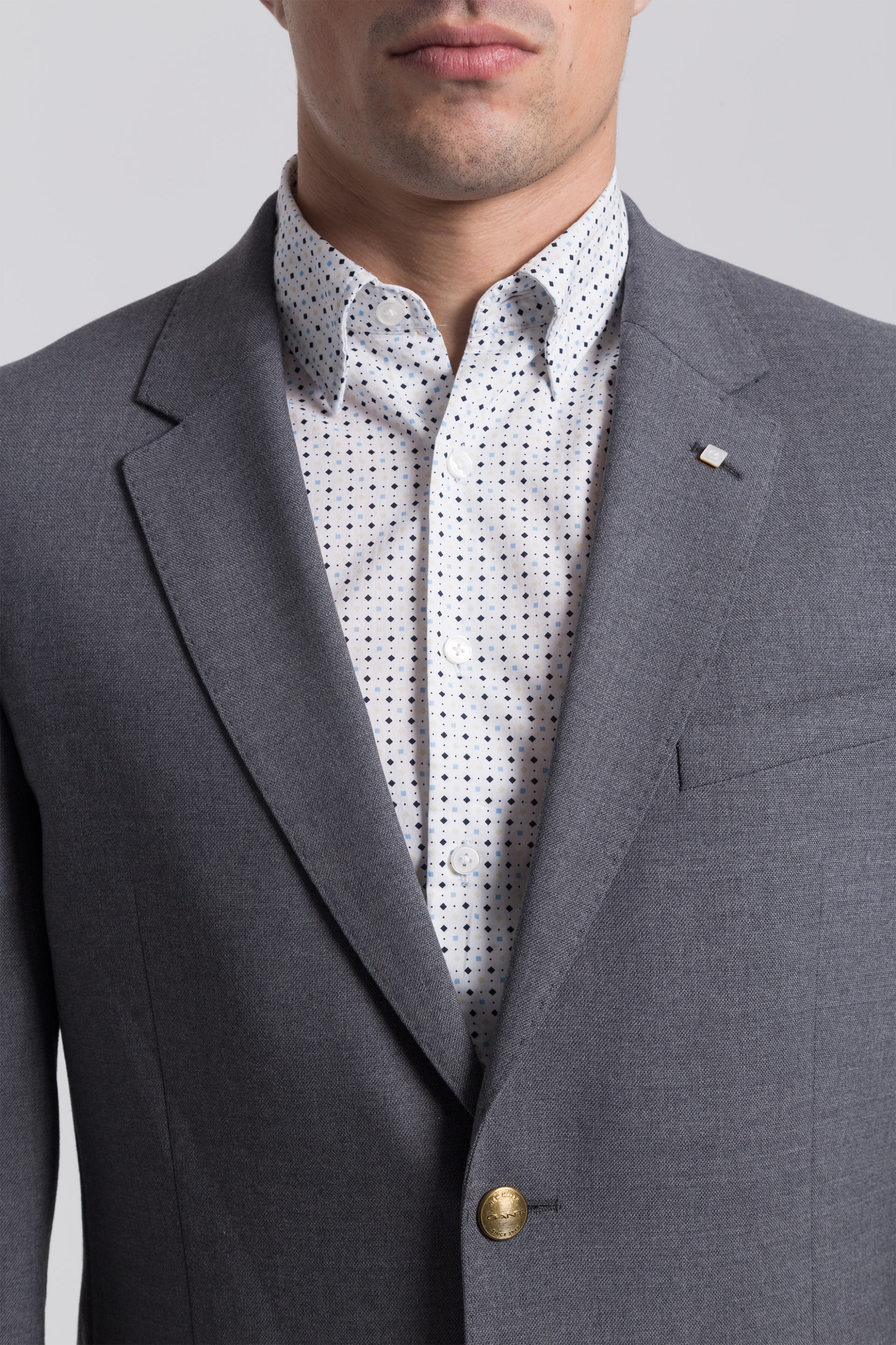 Gant Ανδρικό Σακάκι The Regular Club Blazer - 7705030 Ανθρακί
