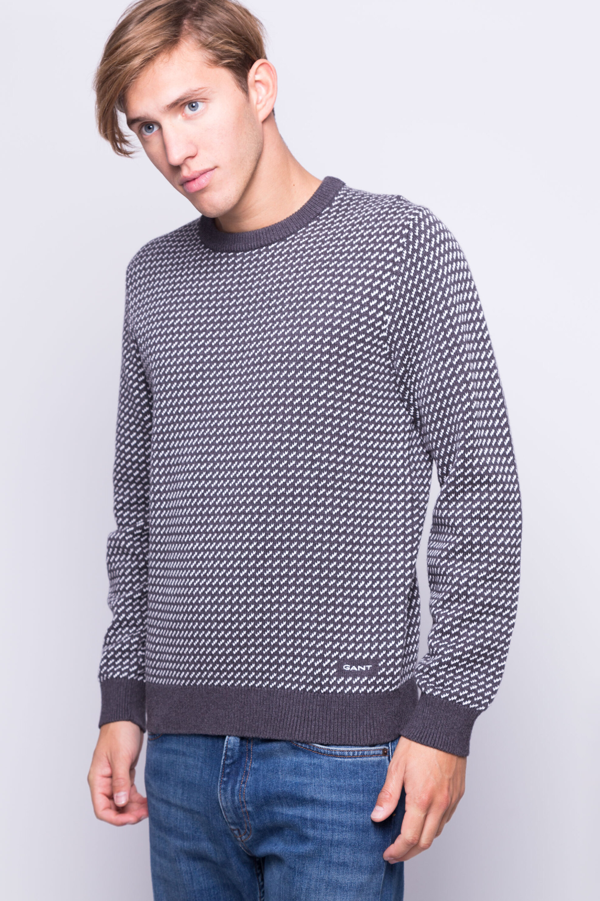 GANT Ανδρικό πουλόβερ Gant - 8000009 Ανθρακί
