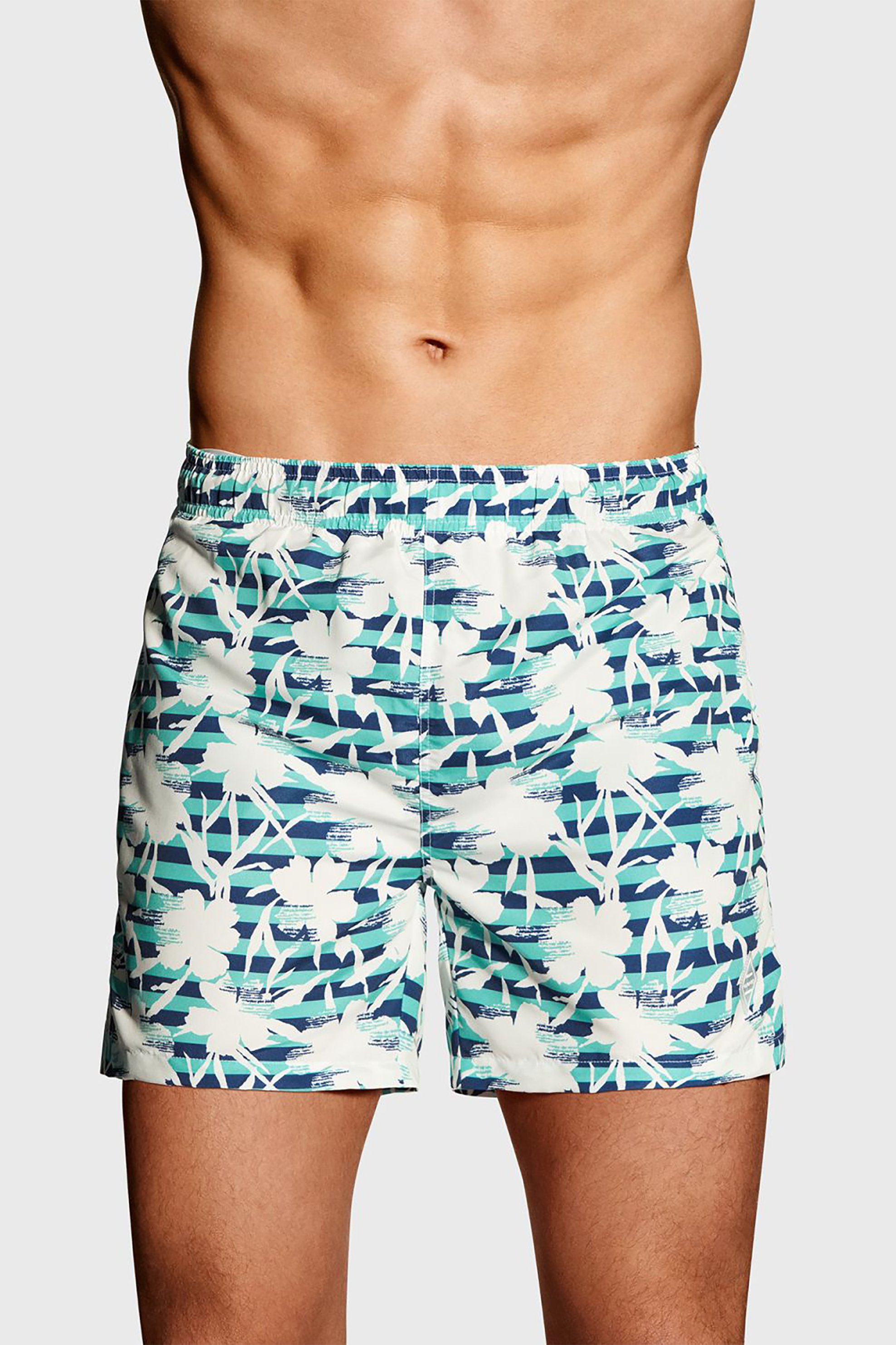 GANT Gant ανδρικό μαγιώ ριγέ με floral print - 921916013 Βεραμάν