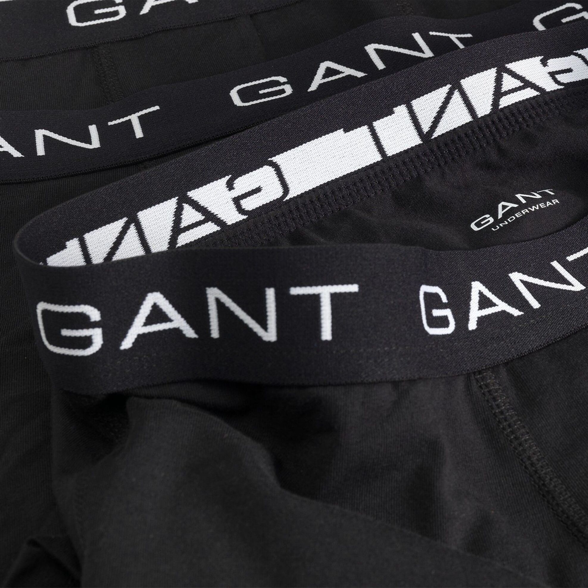 Gant Ανδρικό Σετ Μποξεράκια Μονόχρωμα (3 Τεμάχια) - 3233 Μαύρο